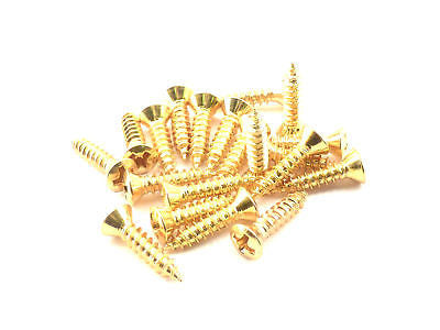 Gold Guitar Pickguard Screws - Premium Replacement Hardware for Fender, Gibson & More - Perfect for DIY Repairs & Upgrades
