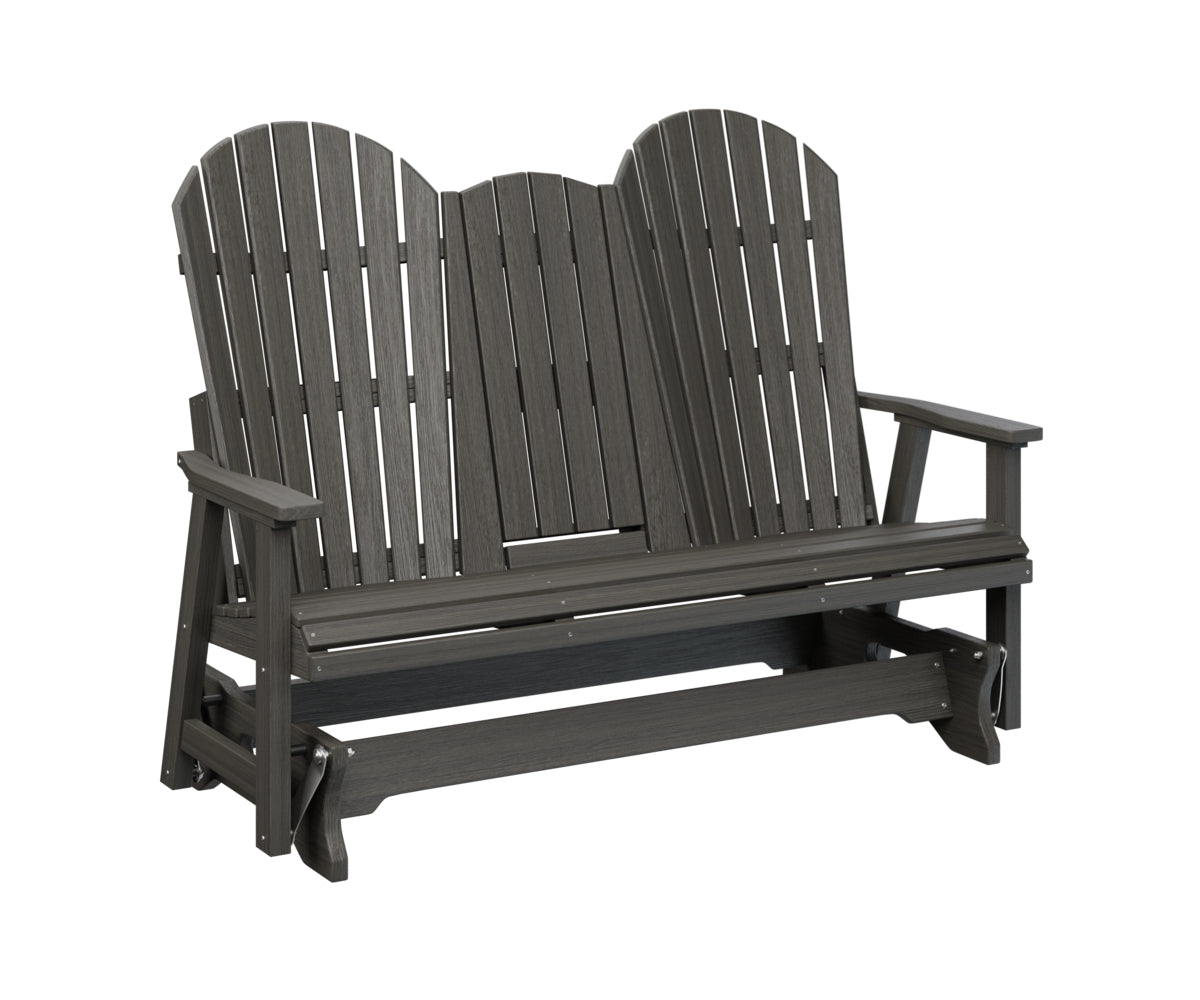 Berlin Gardens Comfo Back 3-Seat Glider Bench with Console - Outdoor Patio Furniture for Relaxing in Garden, Deck, or Backyard
