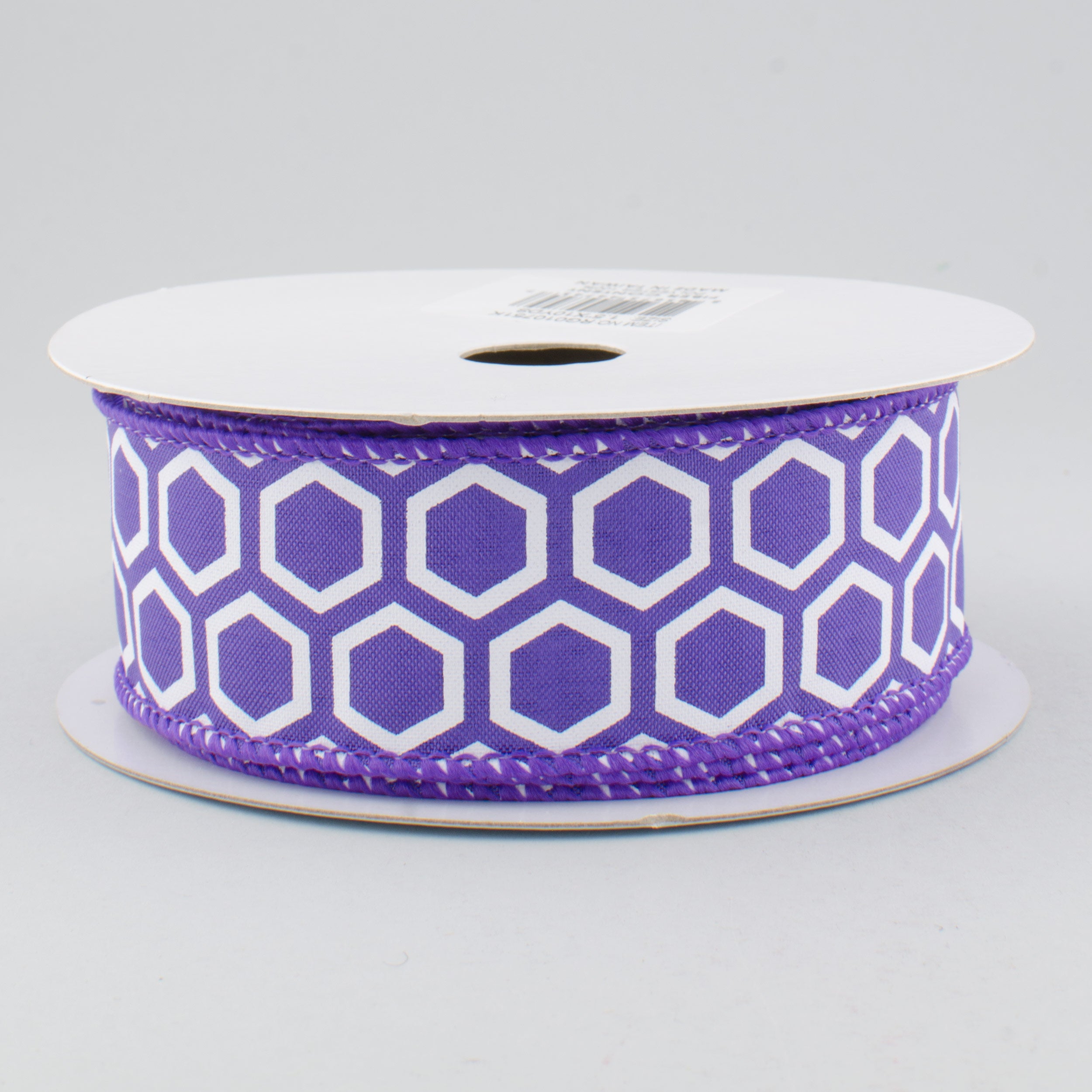 1.5 Inch Honeycomb Print Ribbon - Purple Craft Ribbon (10 Yards) for Gift Wrapping, DIY Crafts, Party Decorations and Hair Bows