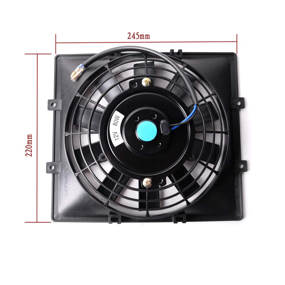 30 Row AN10 Universal Aluminum Oil Cooler Kit with 7
