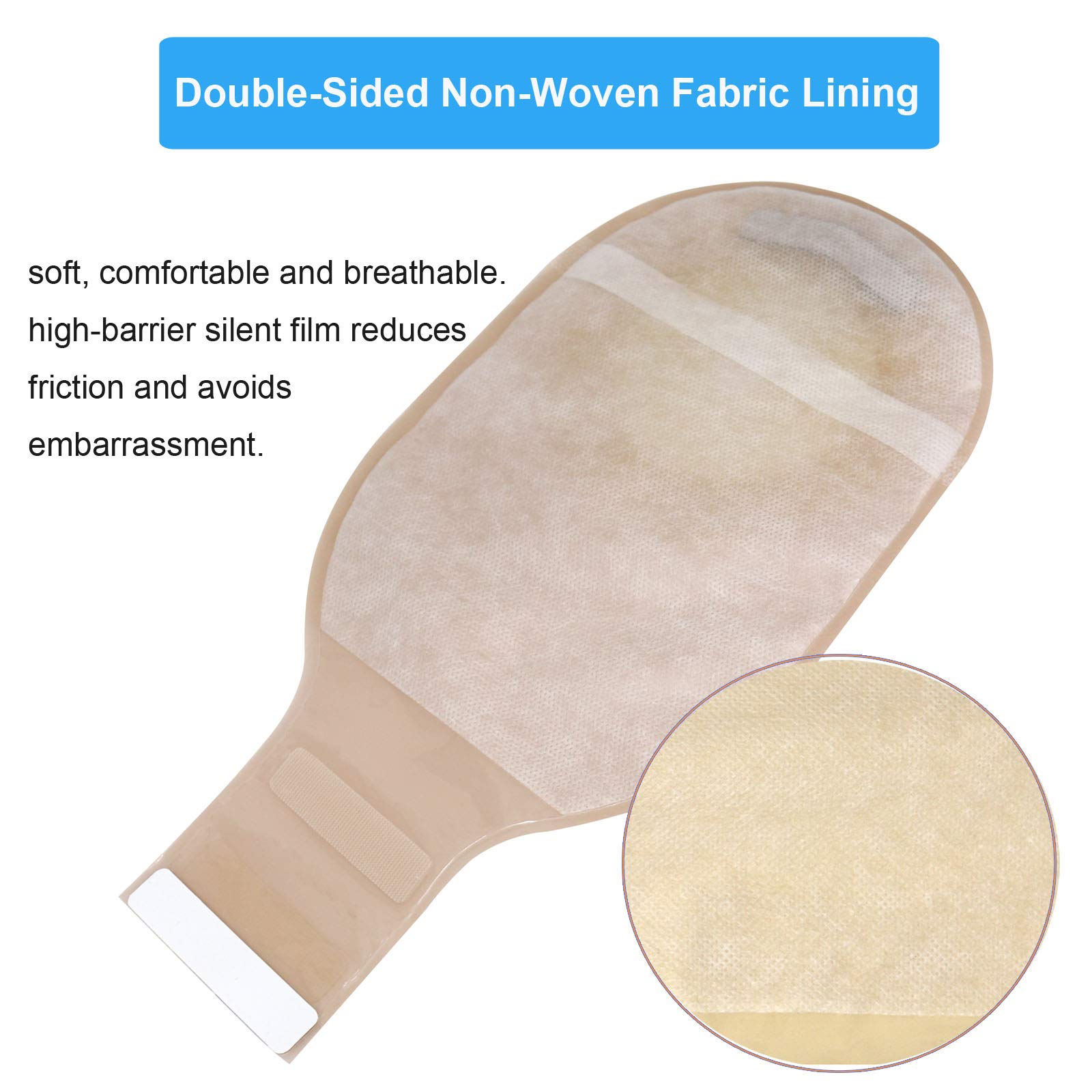 One Piece Ostomy Colostomy Bags - Drainable Pouches for Ostomy Care & Incontinence (70mm Cut Size, Pack of 10) - Ideal for Ileostomy Supplies, Post-Surgery Recovery & Daily Comfort