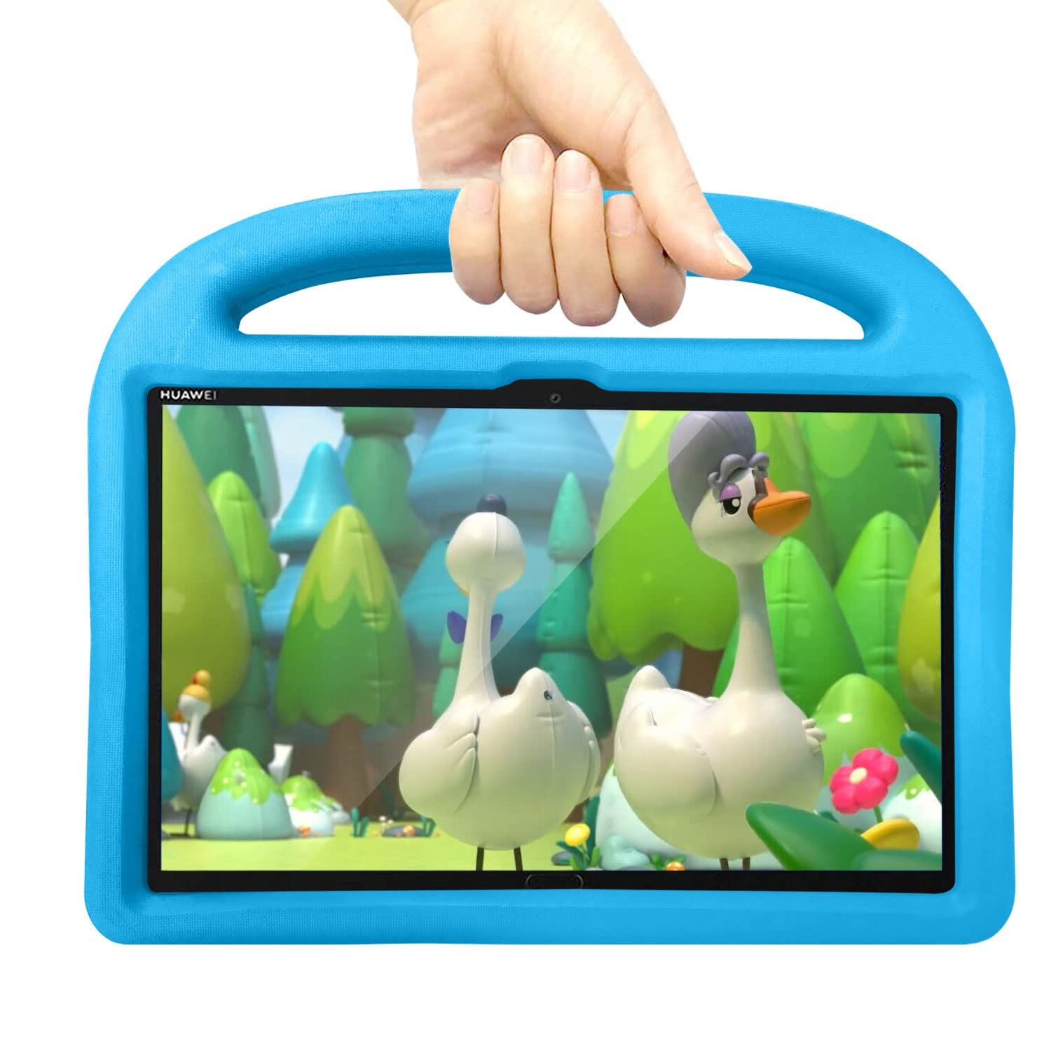 Shockproof Lightweight Kids Tablet Case for Huawei MatePad T10/T10S - Soft Silicone Protective Cover with Handle & Adjustable Kickstand | Perfect for School, Travel, and Home Learning Use
