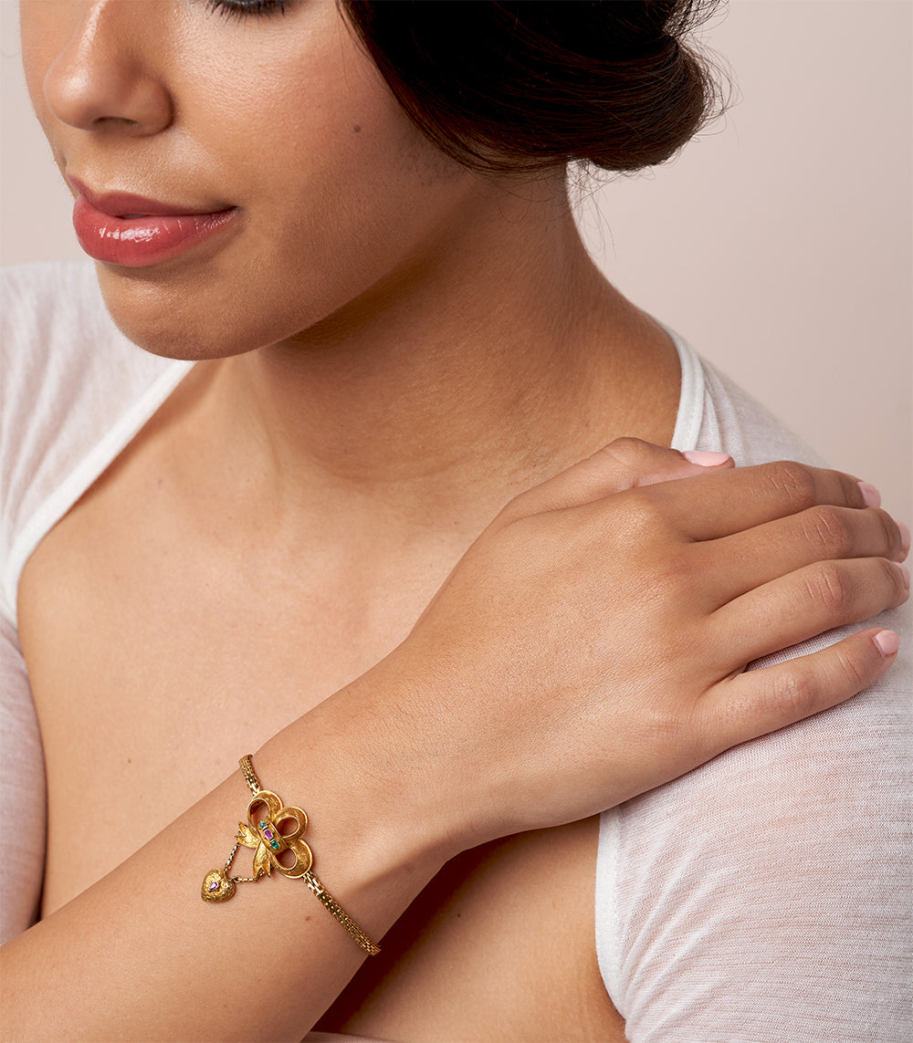 Spellbound Bow Bracelet - Elegant Adjustable Crystal Charm Bracelet for Women | Perfect for Parties, Weddings & Everyday Wear