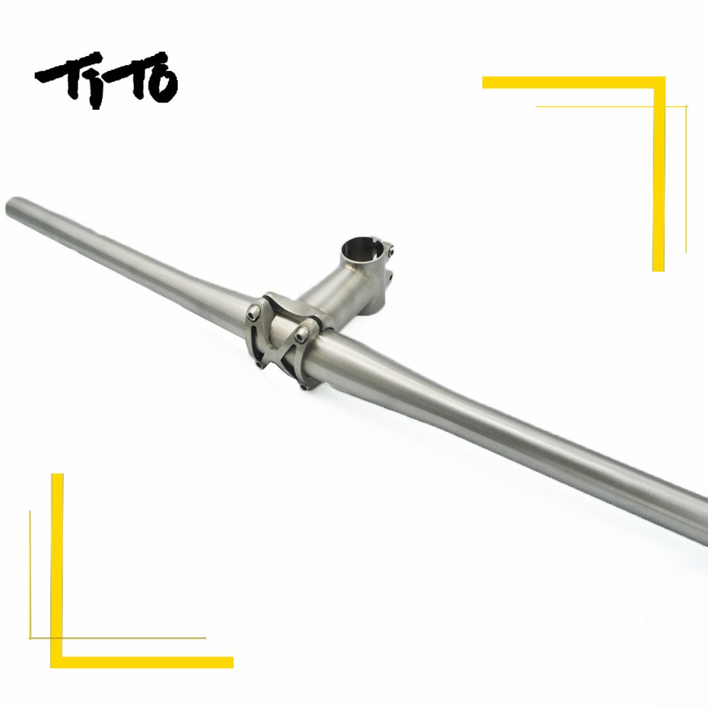 TiTo MTB Titanium Bike Handlebar - 31.8mm Diameter, 600-720mm Length Options - Custom Logo Available - Lightweight & Durable for Mountain Biking, Road Cycling & Commuting