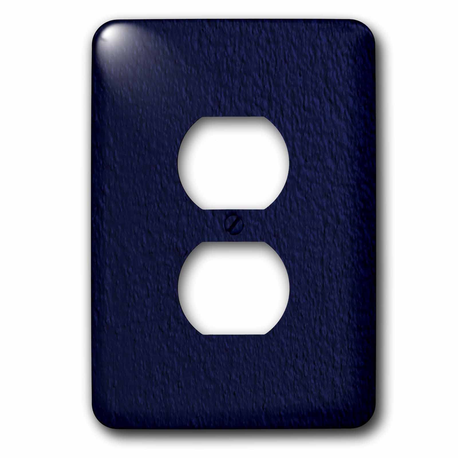 3D Printed Navy Blue Painted Stucco Light Switch Cover - Decorative Wall Plate for Home & Office - Perfect for Living Room, Bedroom, Kitchen and Bathroom Decor