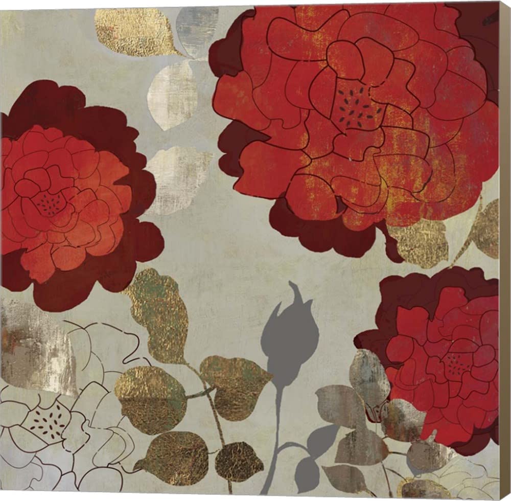 Rosa I Canvas Wall Art - 16x16 Inch Museum Wrapped Painting with Light Brown Sides - Modern Home Decor for Living Room, Bedroom & Office - Premium Quality by Posters International Studio