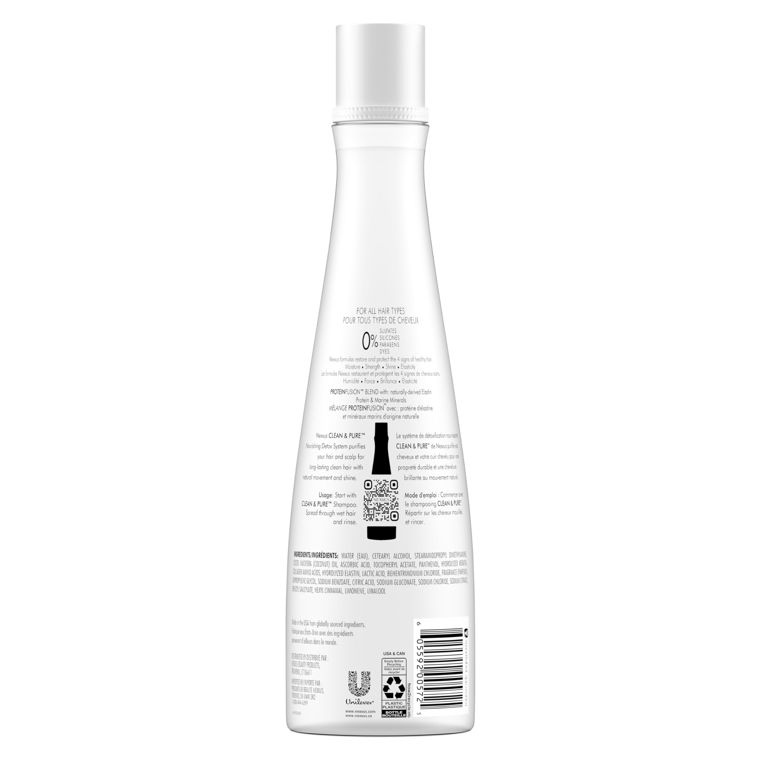 Nexxus Clean & Pure ProteinFusion Conditioner - Nourishing Hair Care, Silicone, Dye & Paraben Free - 13.5 oz | For Dry, Damaged & Color-Treated Hair | Salon-Quality Hydration at Home