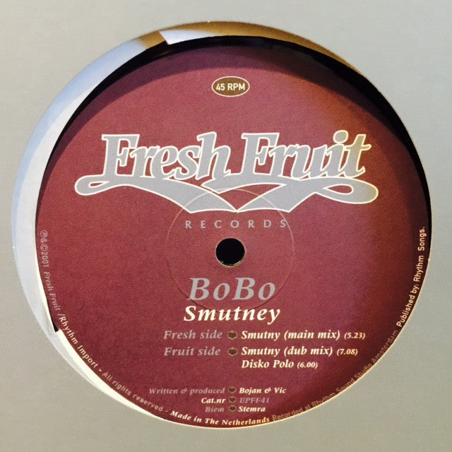 BoBo Smutney 12 EPFF41 Fresh Fruit Records - Perfect for DJs, Music Producers & Vinyl Collectors | High-Quality Sound for Home & Studio Use