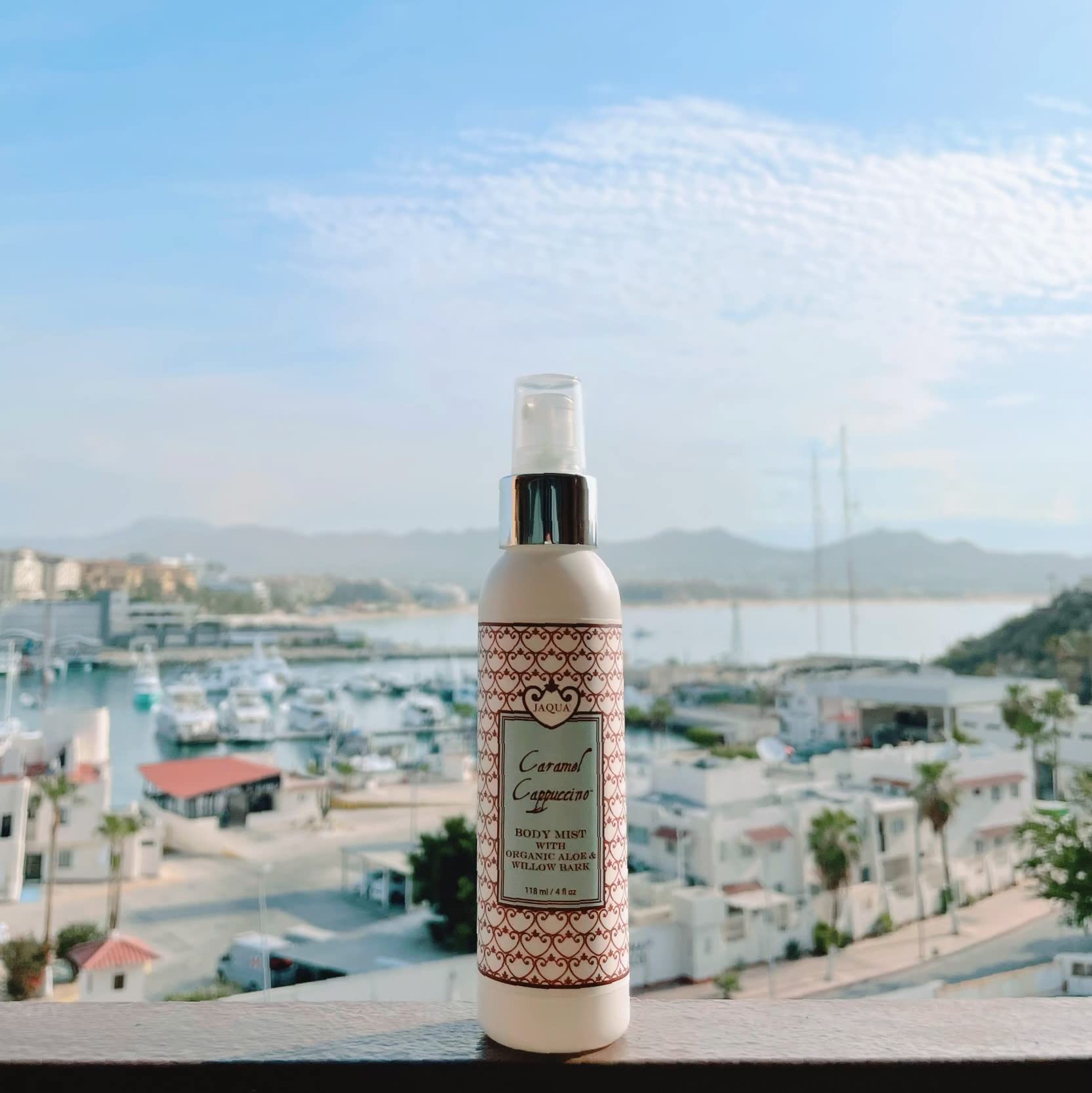 Organic Aloe Caramel Cappuccino Hydrating Body Mist - Moisturizing Spray for Dry Skin, Perfect for Daily Use & Post-Shower Hydration