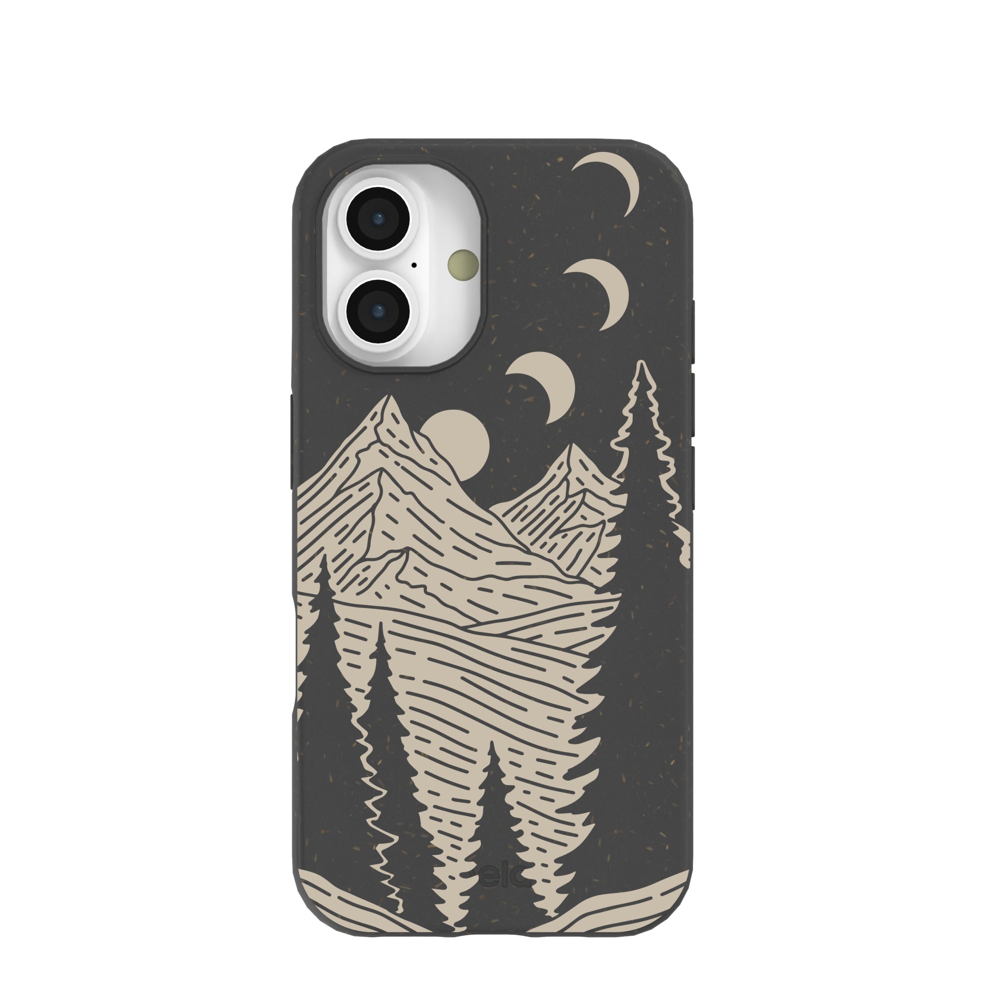 Premium Black Moonlight Peaks iPhone 16 Case - Shockproof & Slim Protective Cover with Grip - Perfect for Outdoor Adventures, Travel & Daily Use