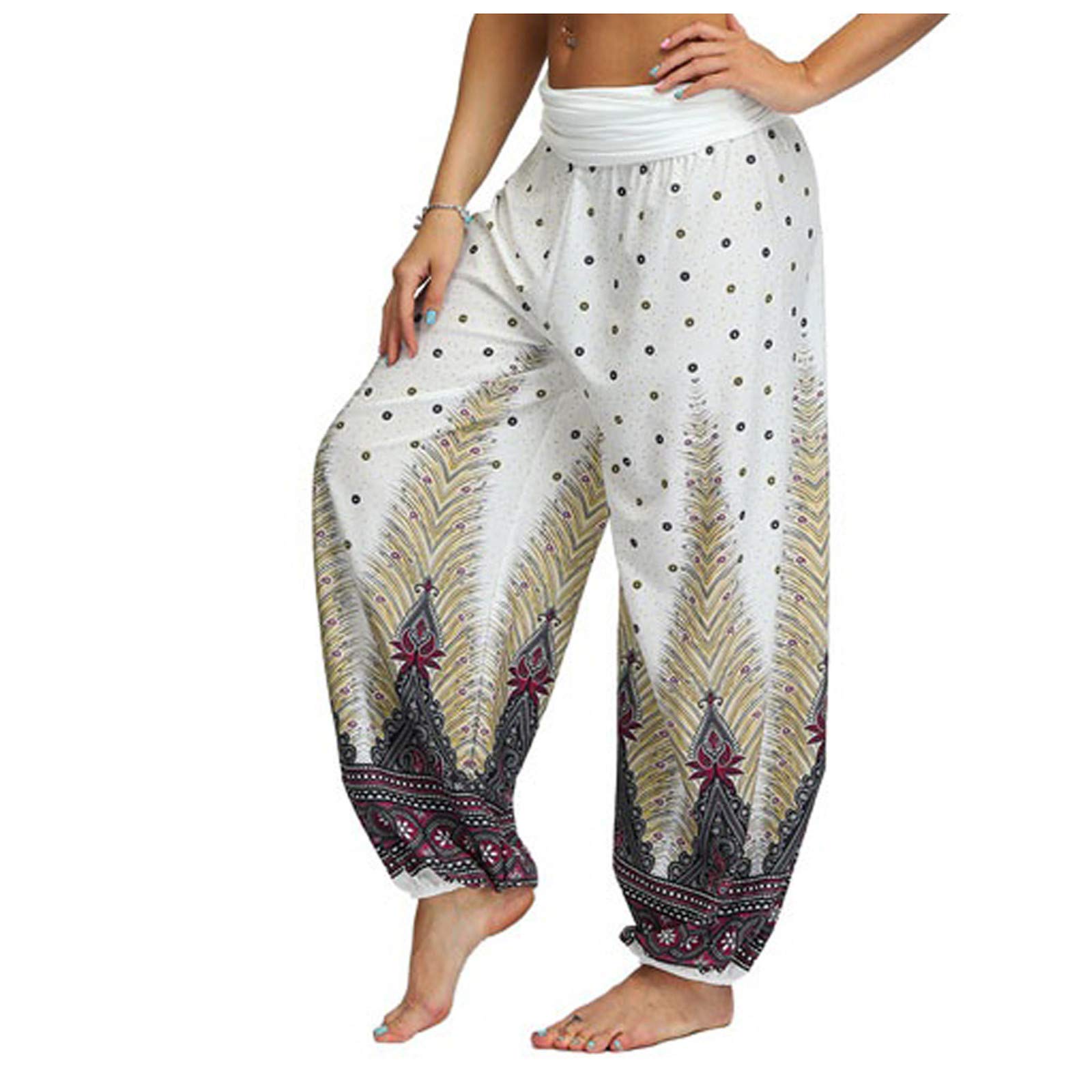 YunZyun Retro Yoga Pants for Men & Women - Loose Fit Jumpsuit for Workouts