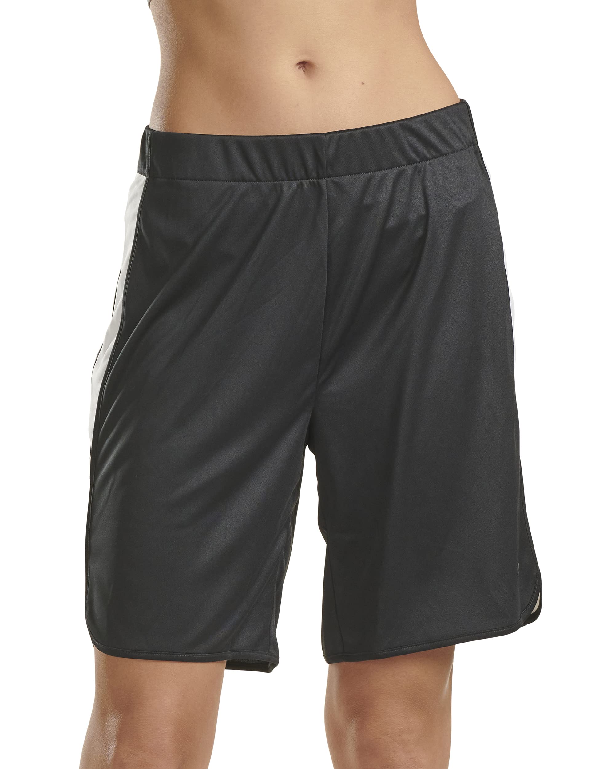 Spalding Women's Colorblock Active Basketball Shorts - Breathable Workout Shorts for Running, Training & Gym - High Waist Athletic Shorts with Pockets