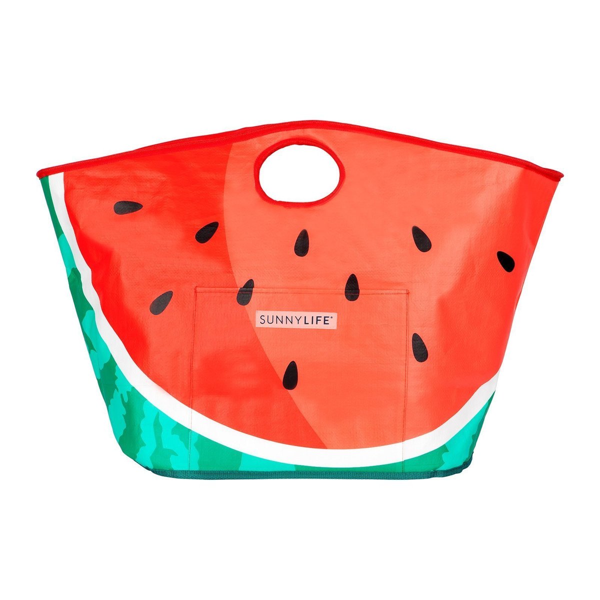 Watermelon Print Large Beach Tote Bag - Stylish Carryall for Women, Waterproof & Spacious - Perfect for Pool, Beach, Travel & Shopping
