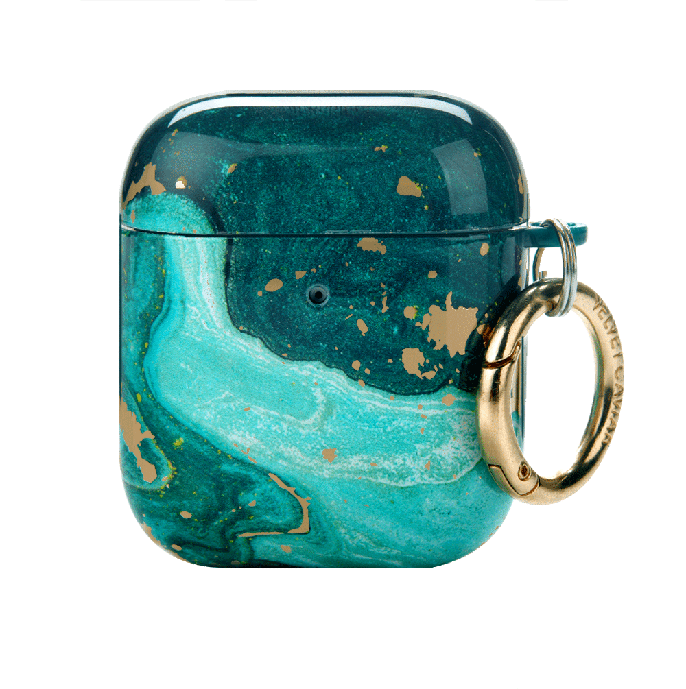 Premium Emerald Marble AirPods Case - Trendy Protective Cover for AirPods 1/2/3 & Pro - Stylish & Durable Phone Accessory for Women & Men - Perfect for Work, Travel & Daily Use