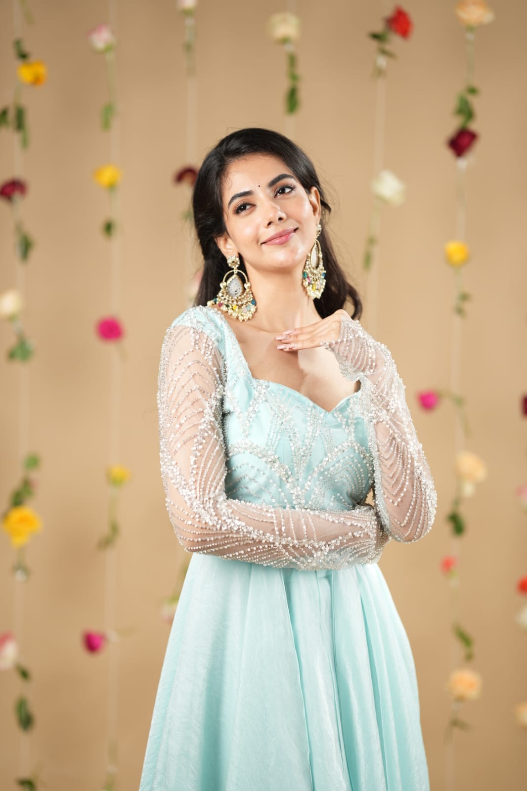 Manisha Premium Designer Slit Anarkali with Skirt - Elegant Indian Ethnic Dress for Women | Perfect for Weddings, Parties & Festive Occasions