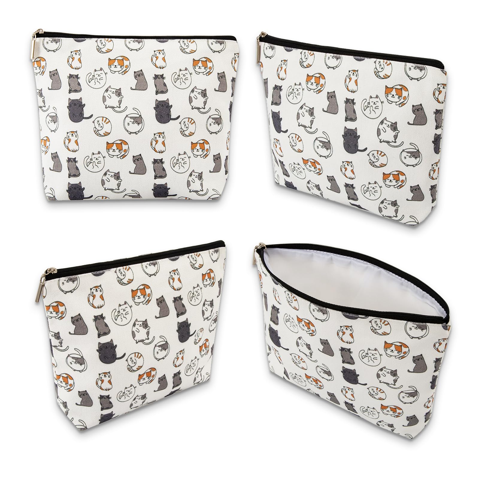 Degpum Cat Makeup Bags for Women - Cute Cosmetic Organizer with Cat Design - Perfect Gift for Sisters, Daughters & Friends - Great for Travel, Birthdays, Christmas & Mother's Day - Ideal for Makeup Storage, Travel Essentials & Daily Beauty Routine