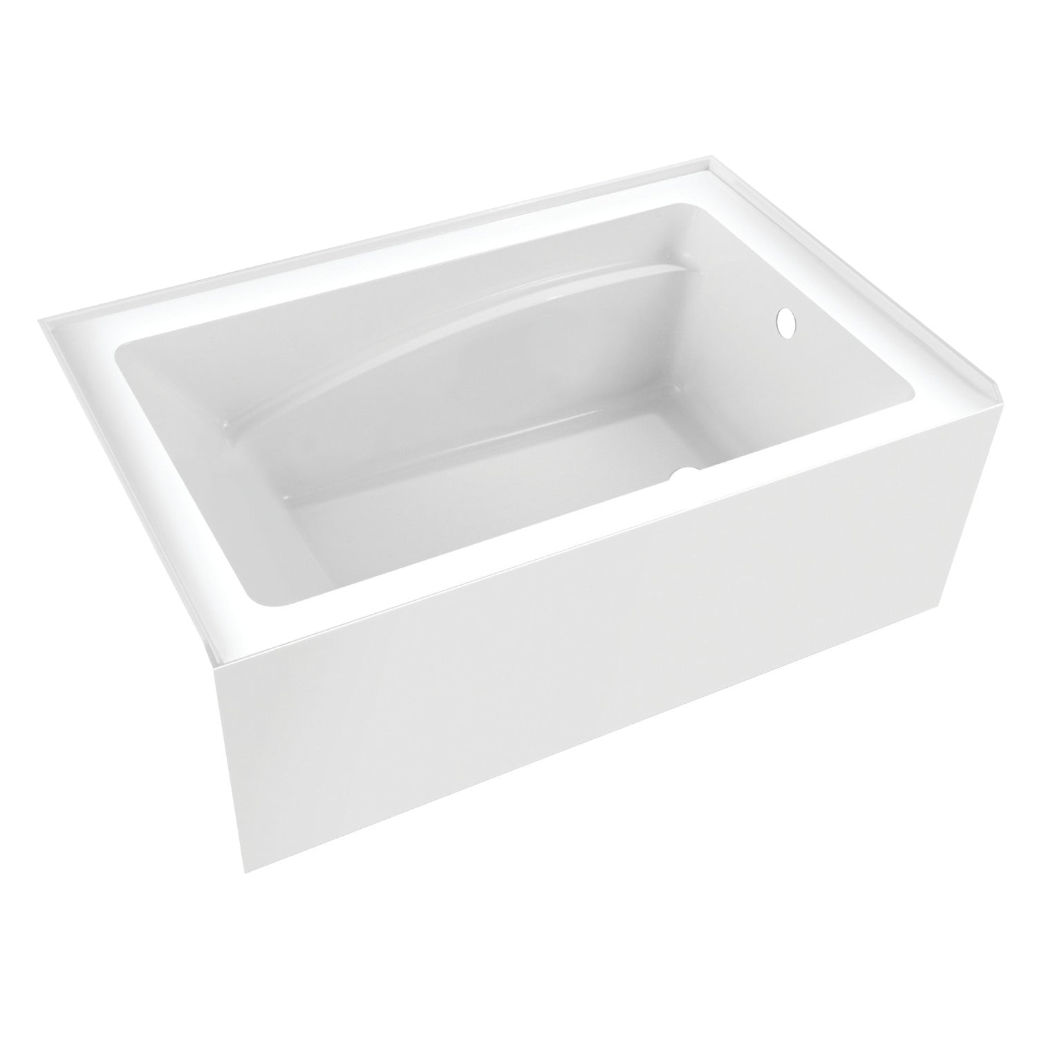 Aqua Eden 54 Inch Acrylic Rectangular 3-Wall Alcove Bathtub - Right Hand Drain, Glossy White | Perfect for Small Bathrooms & Modern Home Renovations