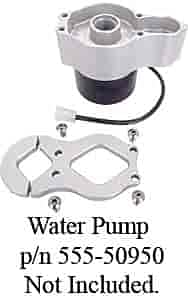 JEGS 50955 Universal Remote Electric Water Pump Mounting Bracket Kit - High Performance Aluminum Alloy for Car, Truck & Racing Vehicles - Easy Installation & Secure Fit