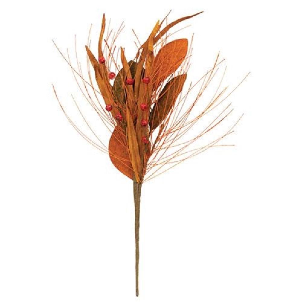 Fall Magnolia Pine & Podka Bush Wreath - Elegant Autumn Floral Decor for Front Door, Thanksgiving & Holiday Home Decoration
