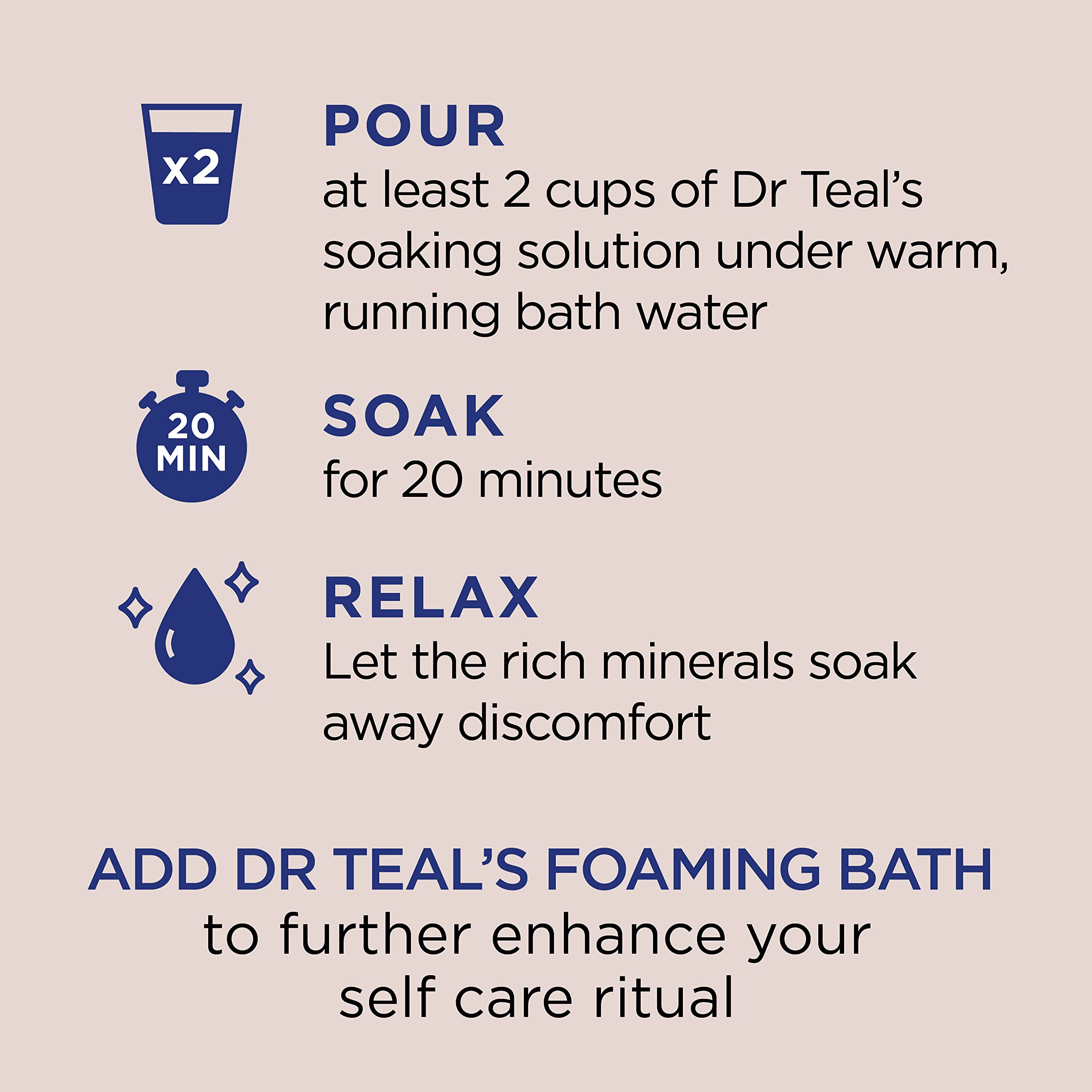 Dr Teal's Pure Epsom Magnesium Salt Soak with Coconut Oil - 3 lbs (Pack of 4) for Muscle Relaxation, Stress Relief & Skin Nourishment | Perfect for Bath Time, Post-Workout Recovery & Self-Care Routine