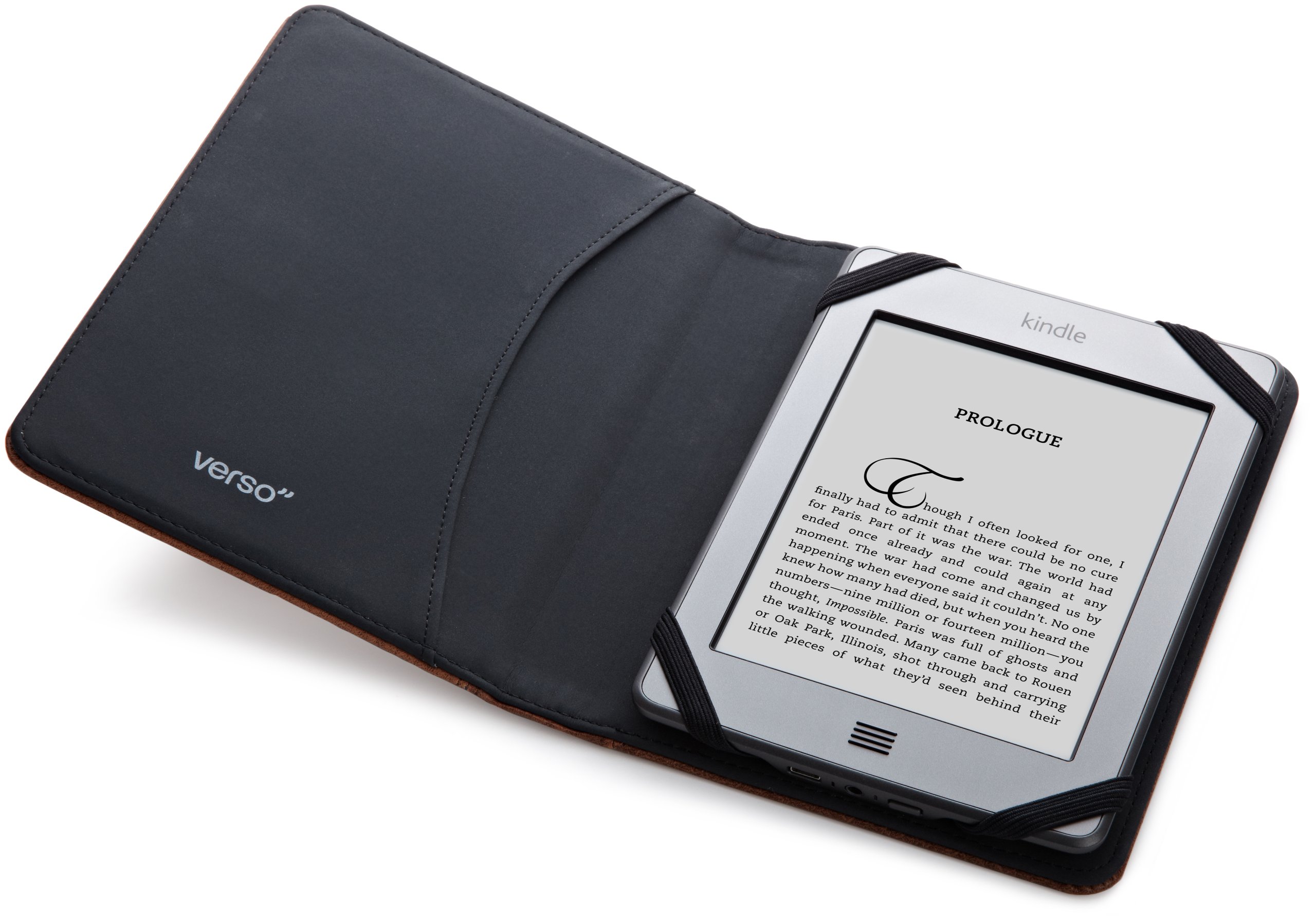 Verso Prologue Kindle Cover - Premium Tan Leather Case for Kindle Paperwhite, Kindle & Kindle Touch - Perfect for Reading, Travel & Daily Protection