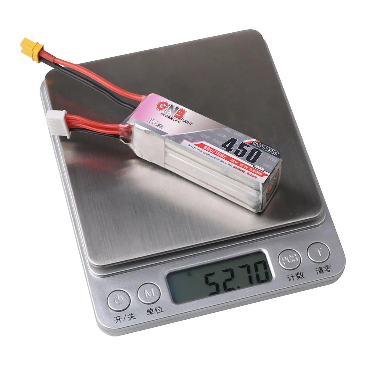 2PCS GNB 450mAh 3S HV 11.4V/4S HV 15.2V LiPo Battery 80C/160C with XT30 Plug - High Performance for Beta85X FPV Racing Drone - Perfect for FPV Racing, Freestyle Flying and Drone Competitions