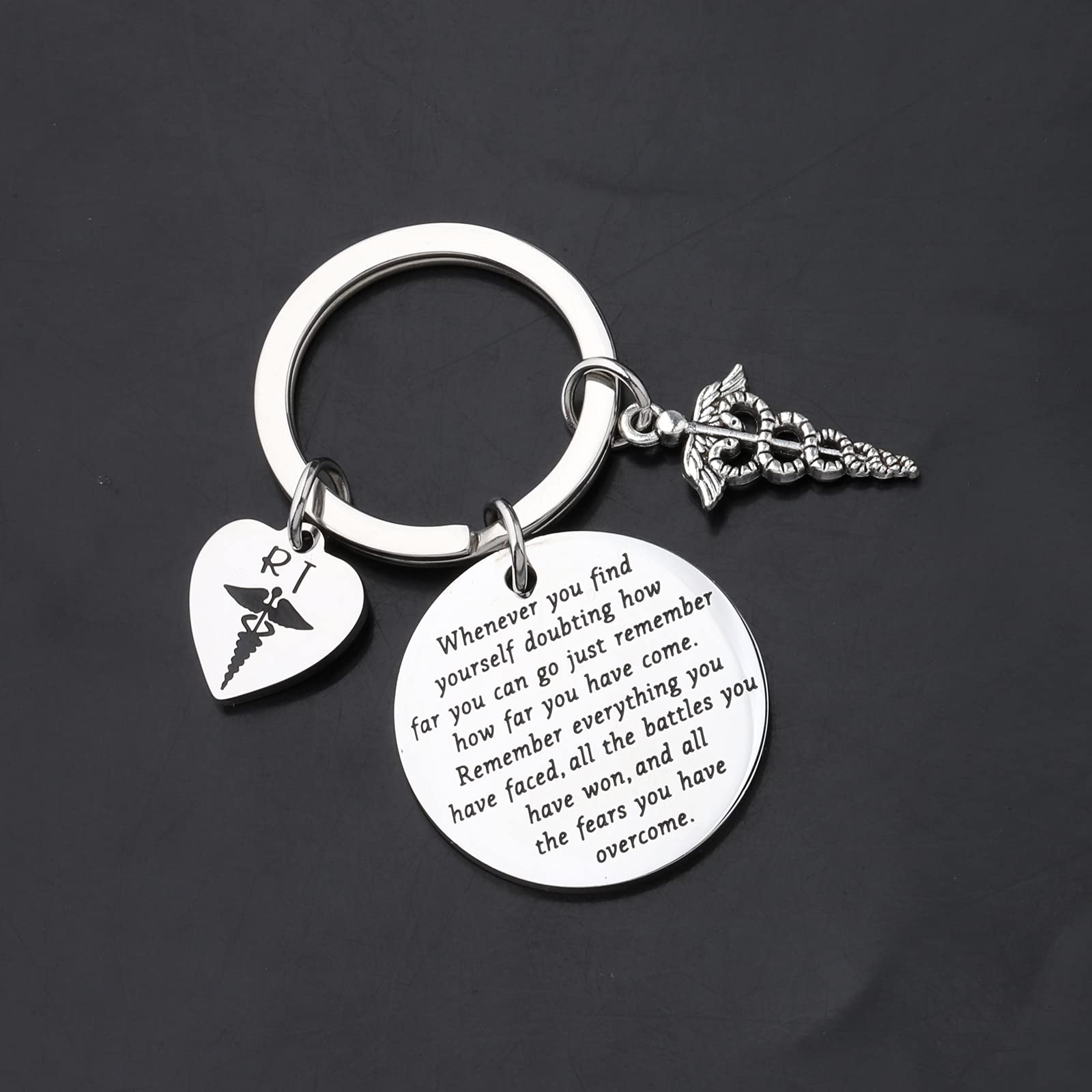 MAOFAED RT Keychain - Inspirational Gift for Respiratory Therapists, RT Students & Graduates - Perfect for Clinicals, Graduation & Daily Motivation