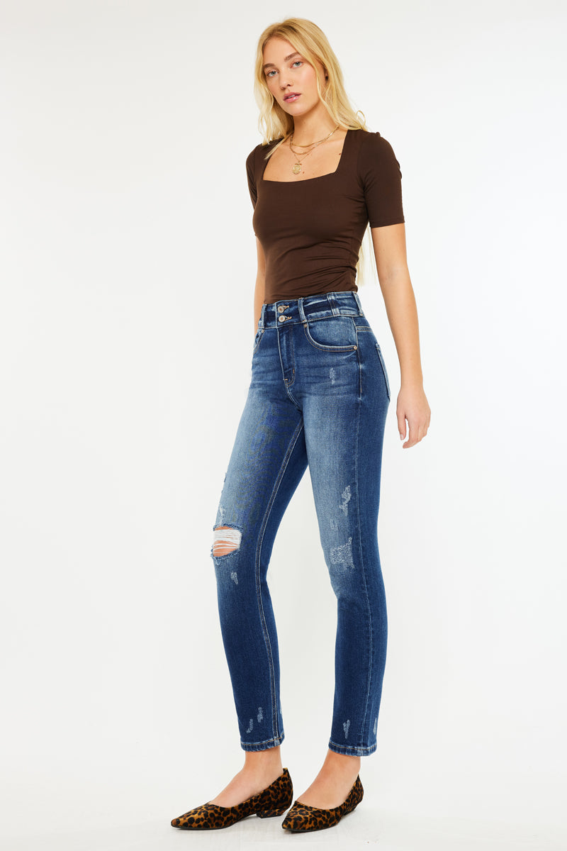 Alanis High Rise Straight Leg Jeans for Women - Stretchy Comfort Denim Pants - Perfect for Casual Wear, Office & Date Night Outfits