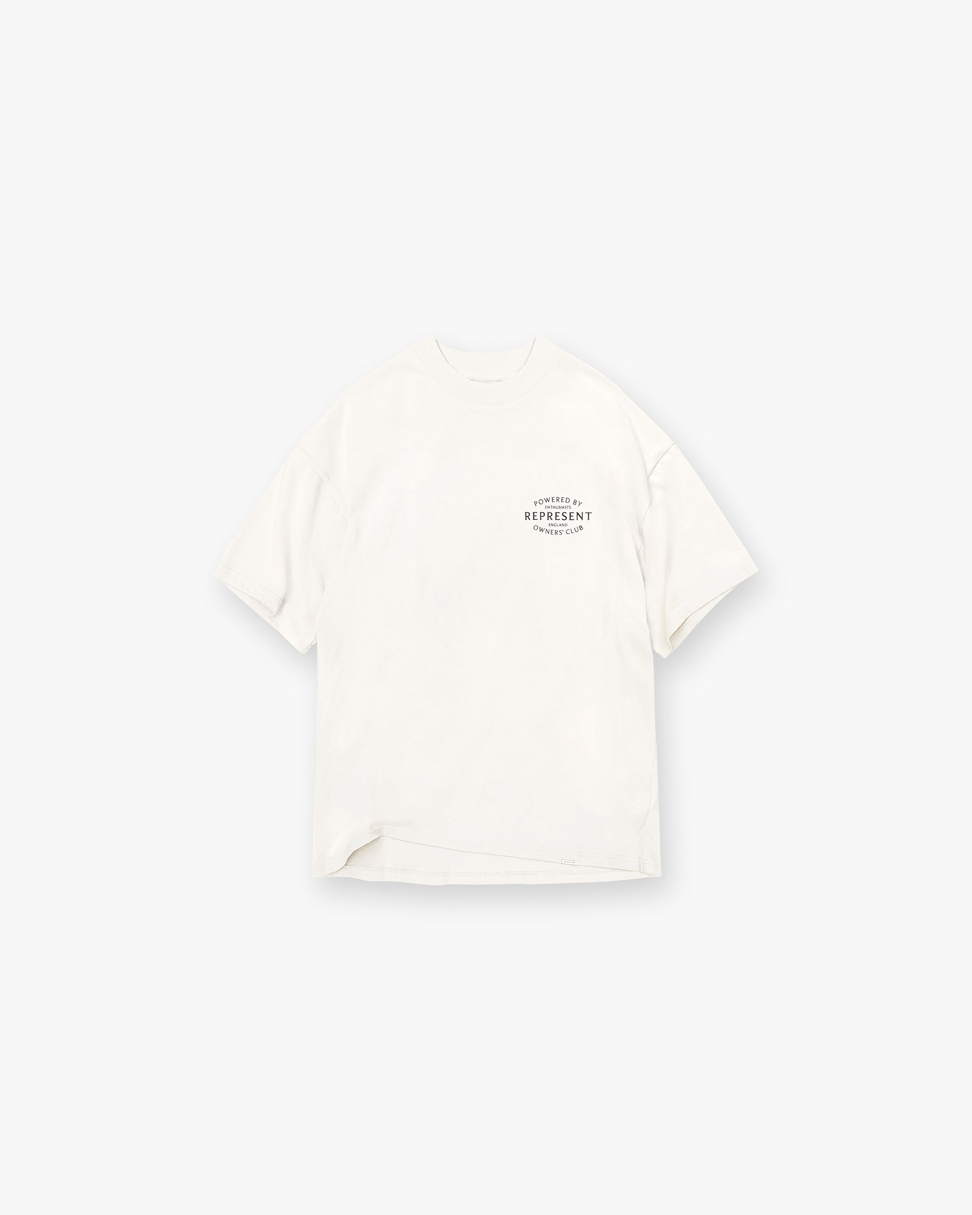 Represent Owners Club Stamp Graphic T-Shirt - Flat White - Casual Streetwear for Men & Women - Perfect for Everyday Wear, Outings, and Club Events