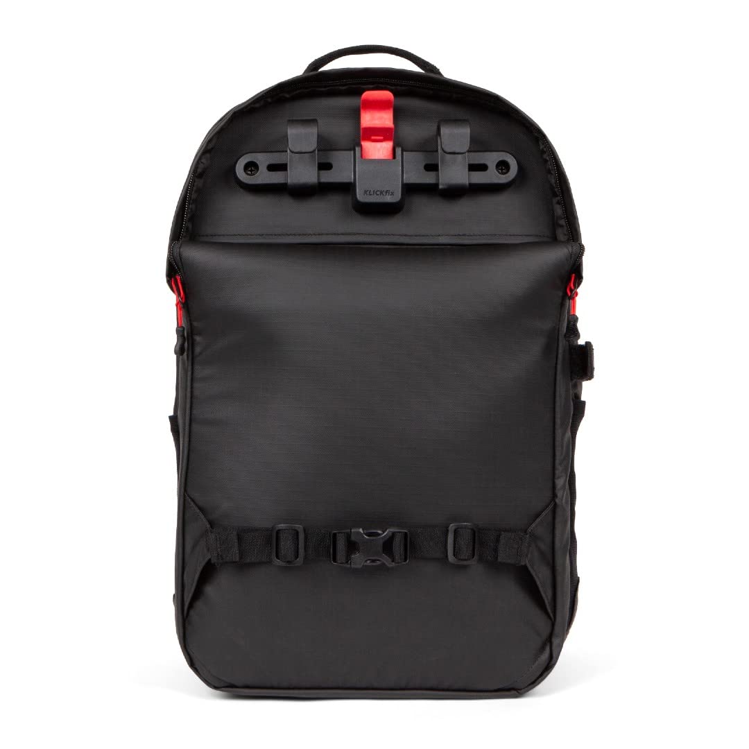 Two Wheel Gear Convertible Pannier Backpack LITE - 22L Weatherproof Bike Commuter & Laptop Bag | Recycled Ripstop Material | Black | Ideal for Cycling to Work, Business Travel & Urban Adventures