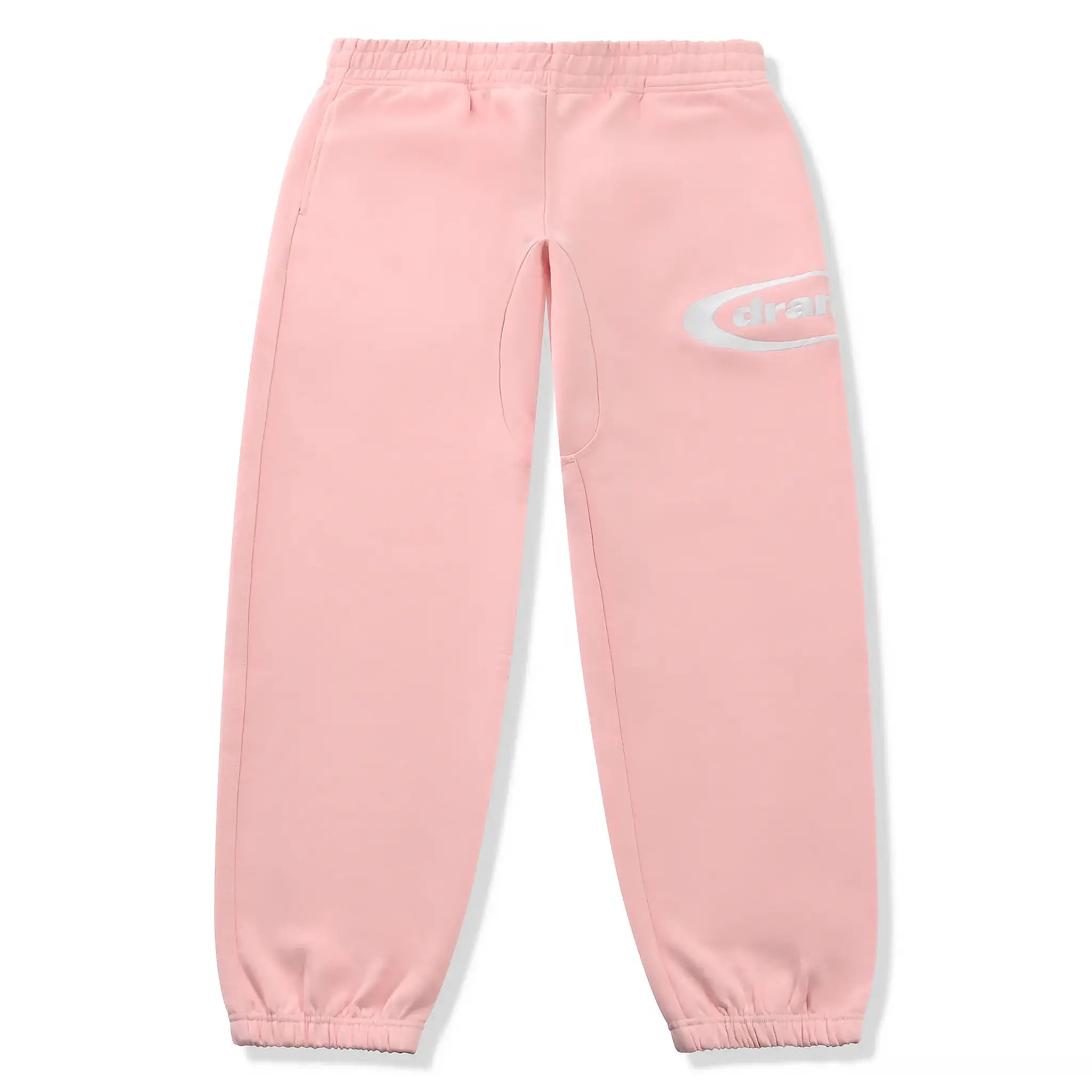 Drama Call Pink and White Sweatpants for Women - Soft Lounge Pants, High Waisted Joggers - Perfect for Yoga, Gym, and Casual Wear