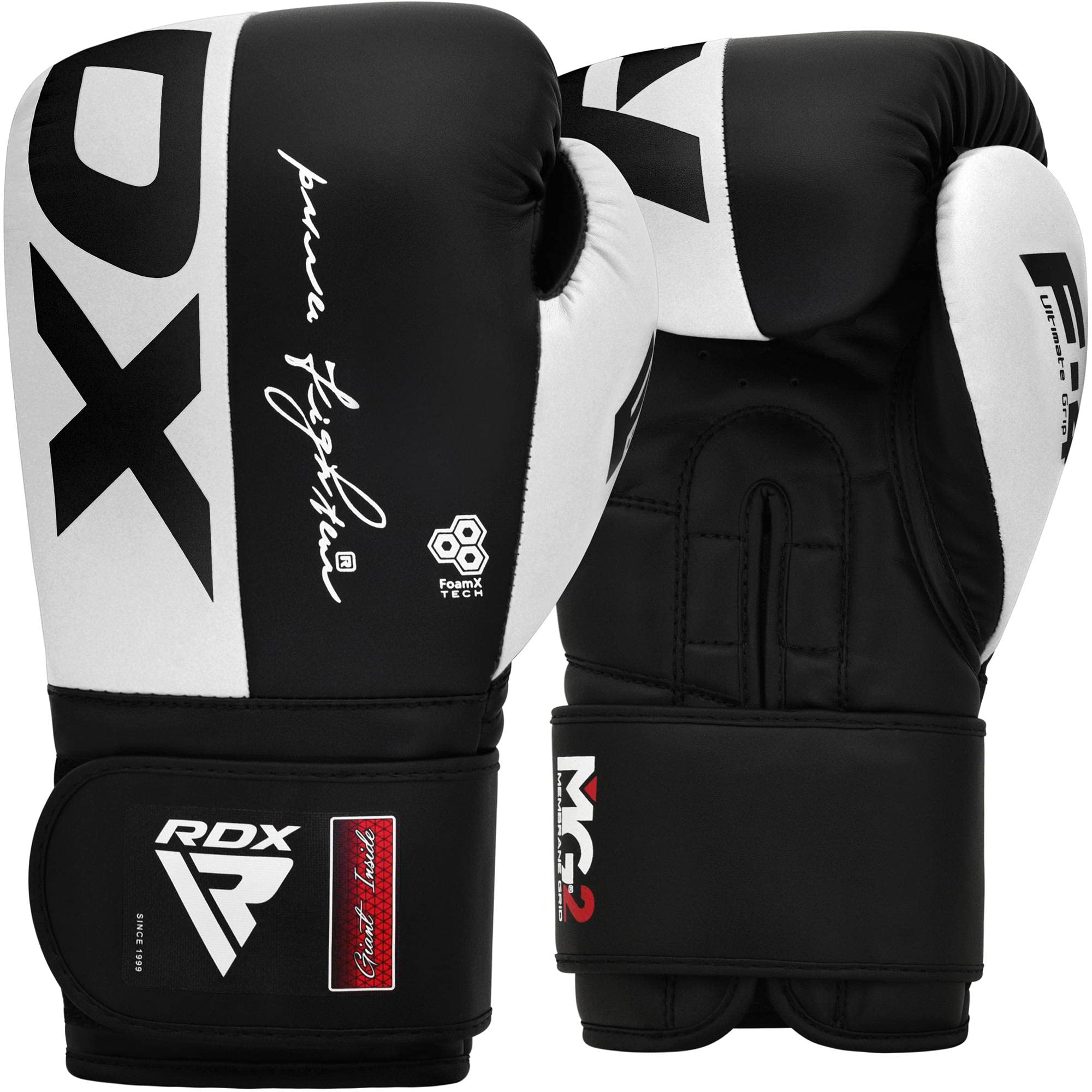 RDX Maya Hide Leather Boxing Gloves for Muay Thai, Kickboxing, Sparring & Bag Work - Professional Training Gloves for Men & Women (8/10/12/14/16 oz) - Perfect for MMA, Martial Arts & Home Gym Workouts