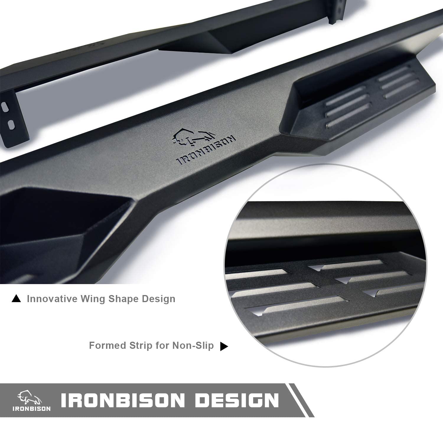 Running Boards for 2019-2025 Chevy Silverado 1500 & GMC Sierra 1500 Crew Cab | 2020-2025 Silverado/Sierra 2500/3500 HD Pickup Truck Side Steps - Black Textured Nerf Bars - Easy Installation & Enhanced Truck Access