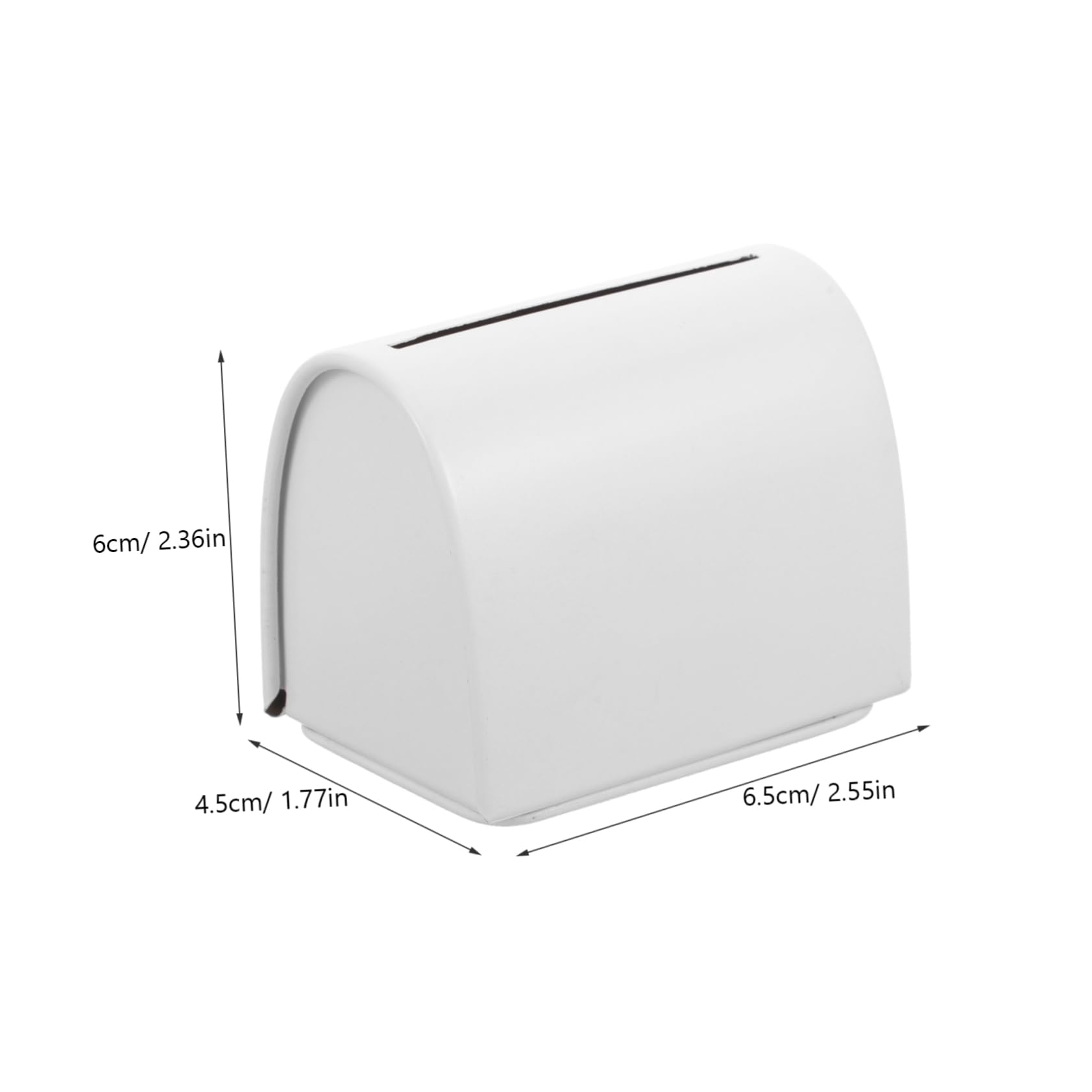EXCEART Safety Razor Blade Disposal Container - Portable White Metal Storage Case for Used Razor Blades - Perfect for Home, Travel & Salon Use