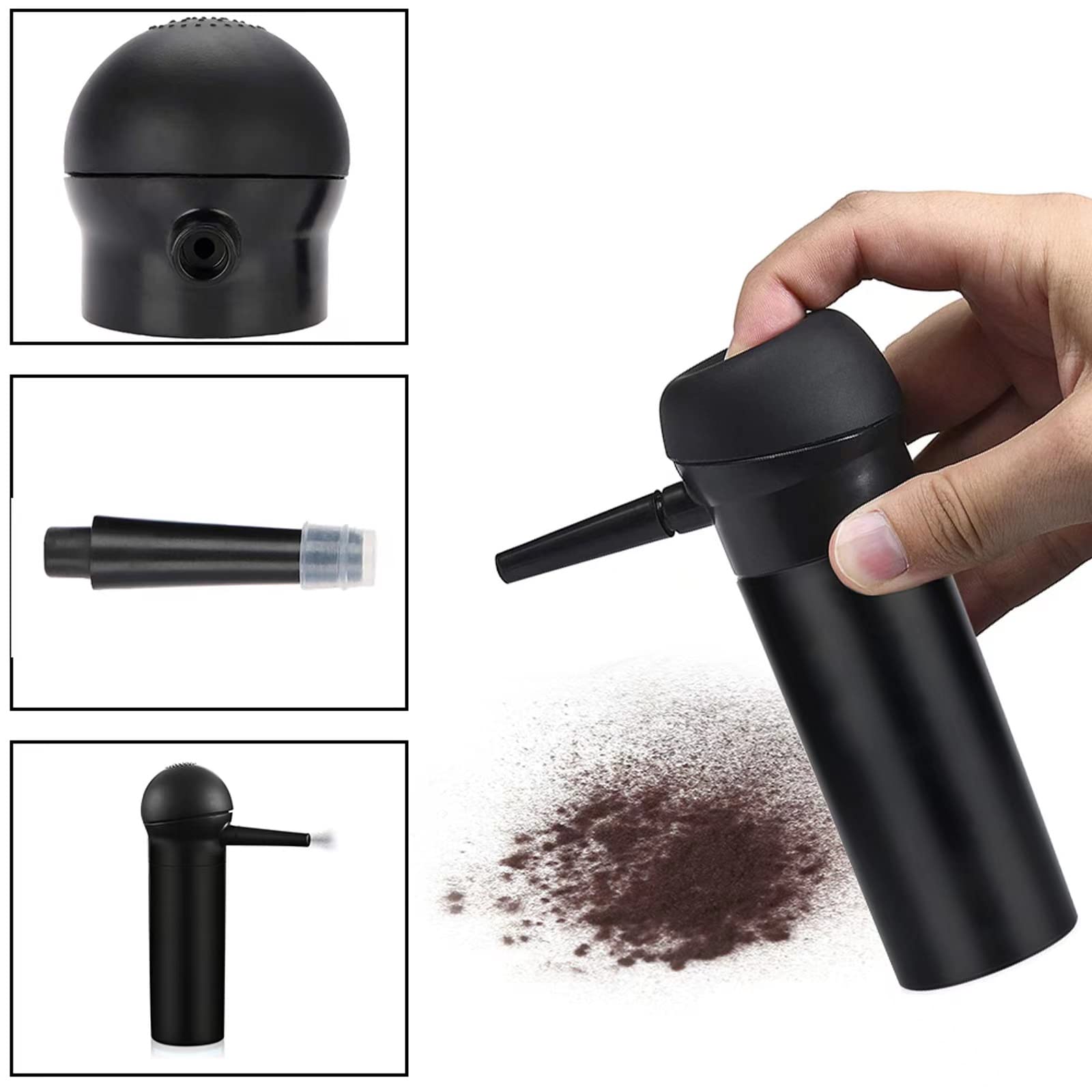 ALIVER Hair Building Fibers Spray Pump Applicator - Instant Hair Thickening Spray Nozzle for 0.97oz Bottles | Perfect for Thinning Hair & Bald Spot Coverage | Home & Travel Use