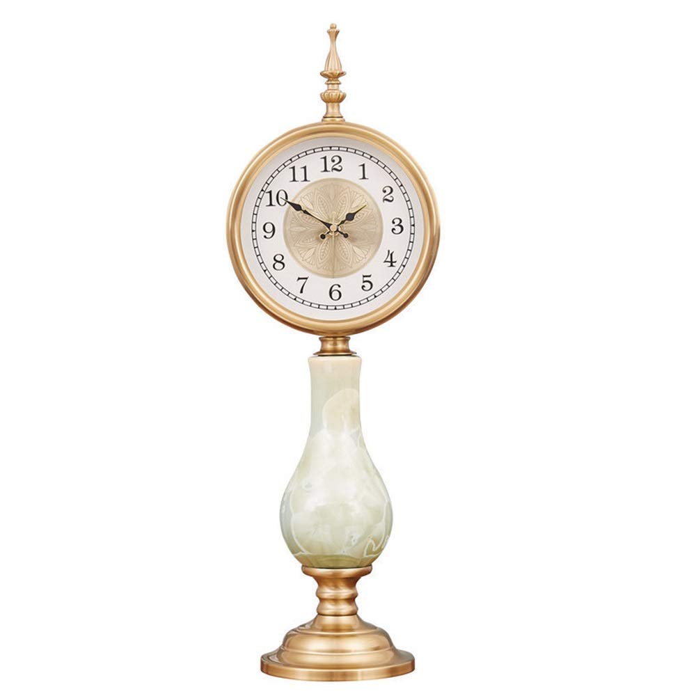 Vintage Silent Alarm Clock - Retro Desk Clock with Quartz Movement, Battery Operated for Bedroom, Living Room & Office (Beige, 5.75