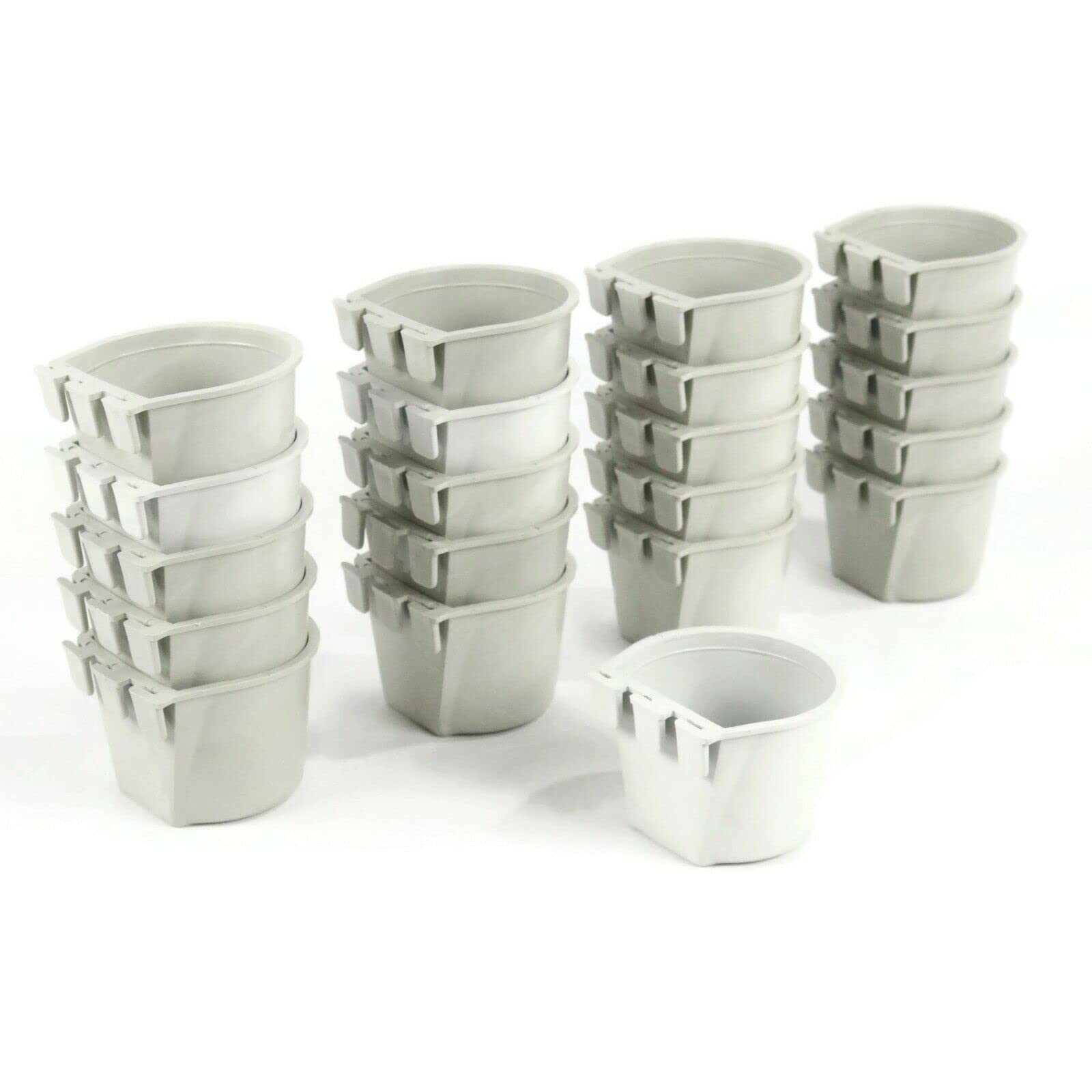 20 Pack Grey Storage Cage Containers for Nails, Screws, Bolts & Hardware - Durable Workshop Organizer for Garage, Toolbox & DIY Projects