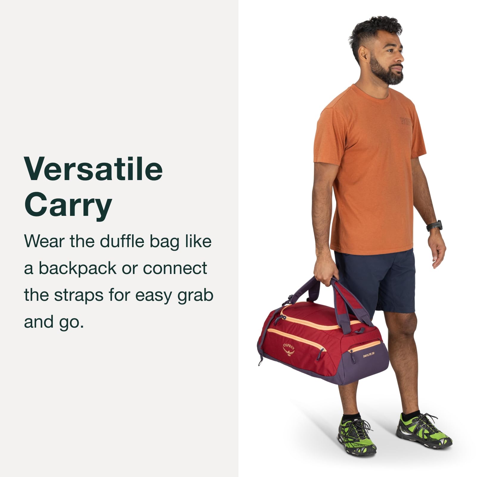 Osprey Daylite 30L Duffel Bag - Lightweight Travel Duffel for Hiking, Camping & Gym - Water-Resistant Carry-On Luggage for Men & Women