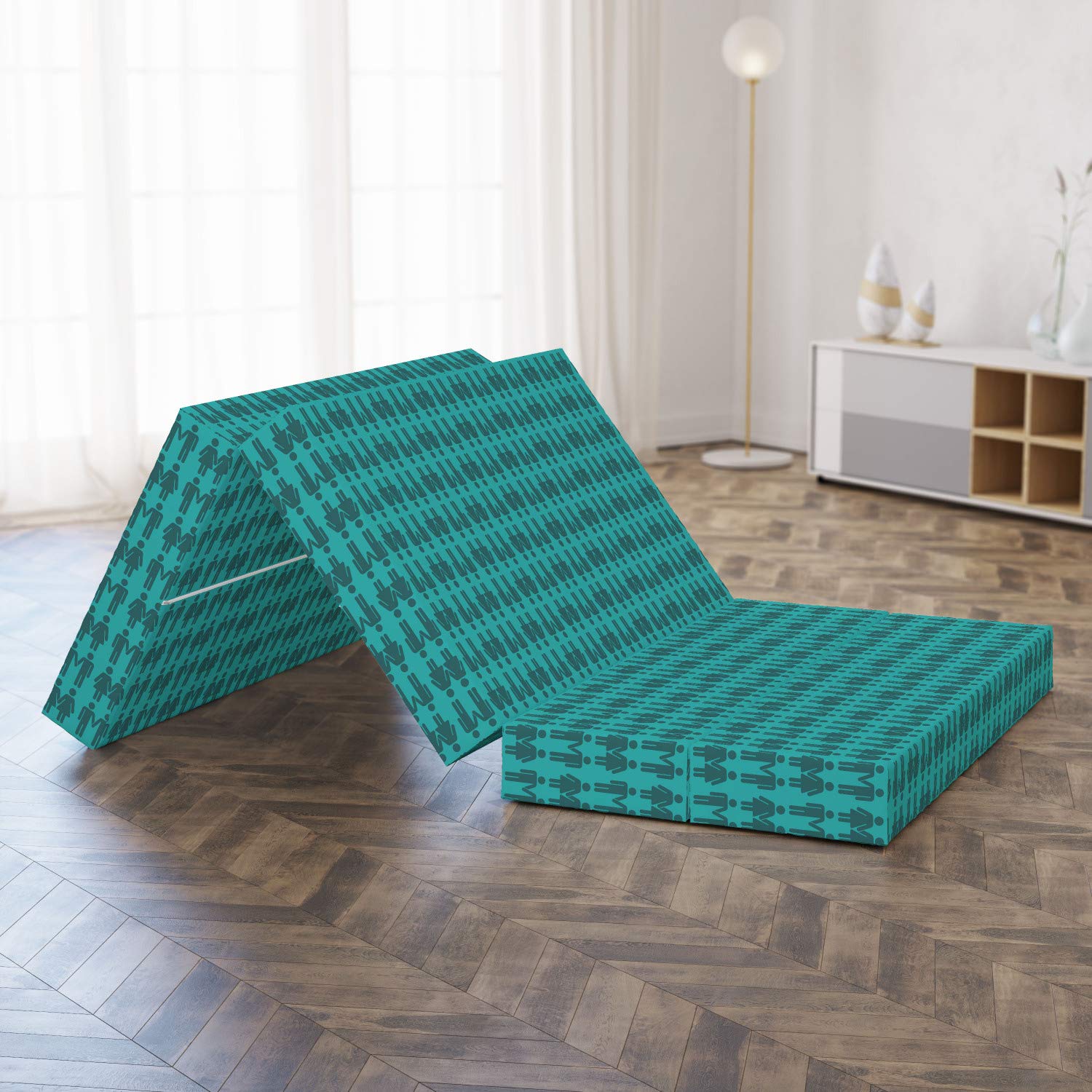 Ambesonne Pride Day Foldable Mattress - LGBT Couple Design, 78.7