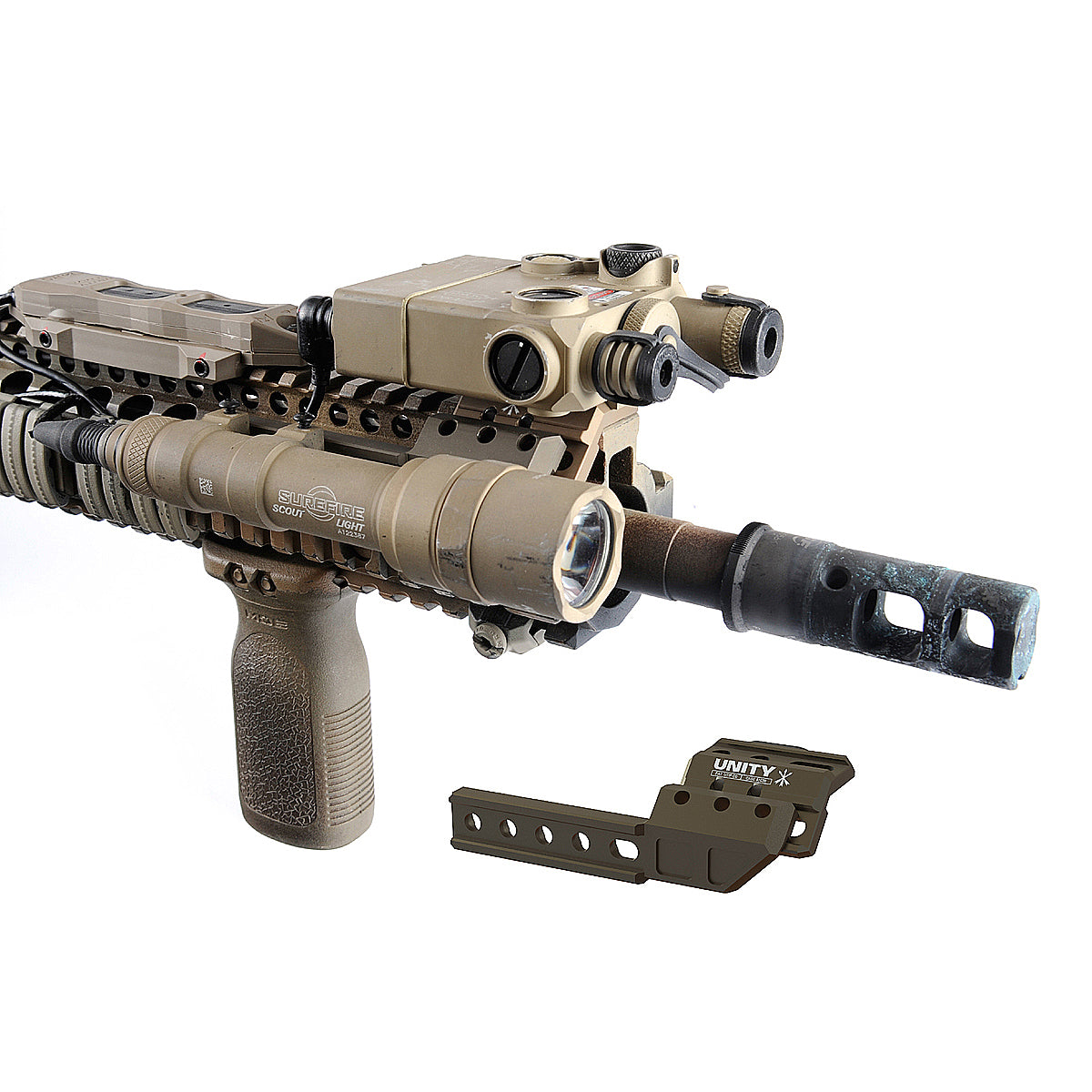 Unity Tactical FUSION Light Wing Adapter - Premium Weapon Light Mount for Firearms | Tactical Flashlight Accessory for AR-15, Shotguns & Hunting Rifles | Durable Aluminum Construction for Outdoor & Home Defense Use