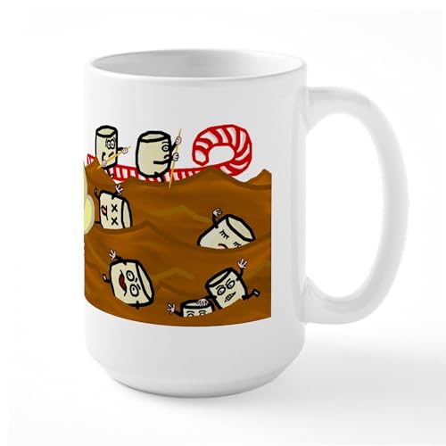 White - Marshmallows Drowning In Hot Chocolate Large Mug