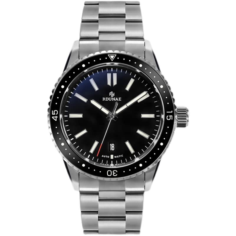 RDUNAE Men's Automatic Luxury Military Diver Watch - 300M Water Resistant, NH35 Movement, Sapphire Bezel, C3 Luminous - Perfect for Outdoor Adventures, Diving, and Formal Occasions