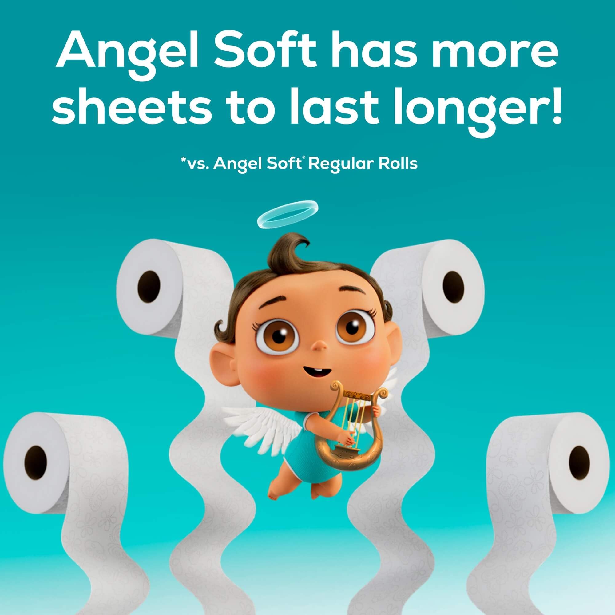 Angel Soft Toilet Paper - 8 Mega Rolls (32 Regular Rolls) | Fresh Lavender Scented, Ultra Soft & Strong Bath Tissue | Perfect for Home, Office & Guest Bathrooms