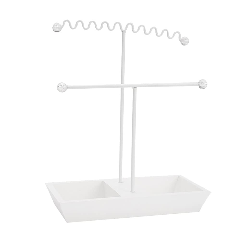 3-Tier Hanging Jewelry Organizer - Freestanding Necklace & Earring Holder with Bracelet Display - Perfect for Bedroom, Bathroom, or Closet Organization