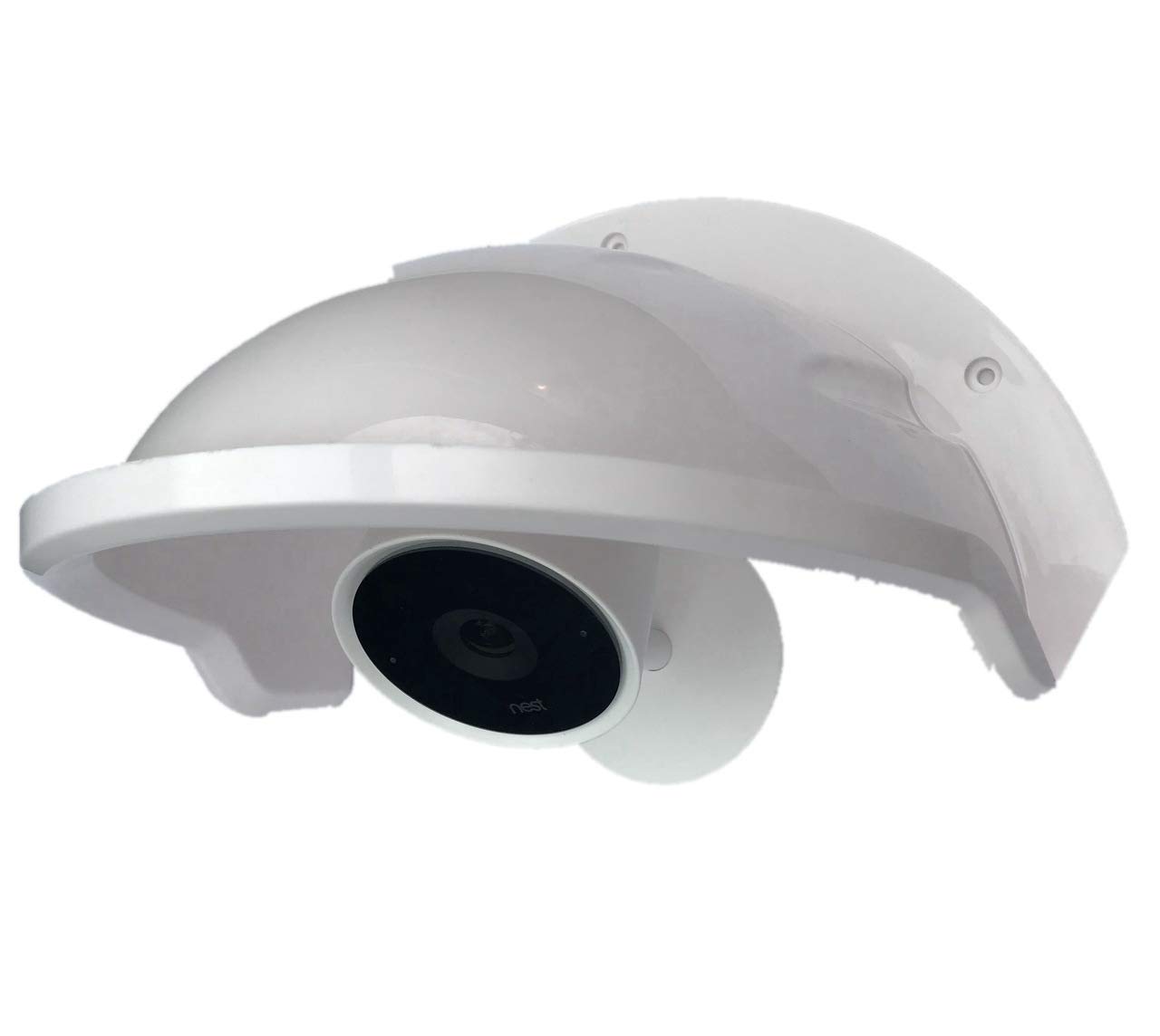Universal Sunshade & Rainshade Cover for Google Nest/Nest IQ Outdoor Camera - Weatherproof Protection Shield (White) - Perfect for Backyard, Front Door & Security Monitoring