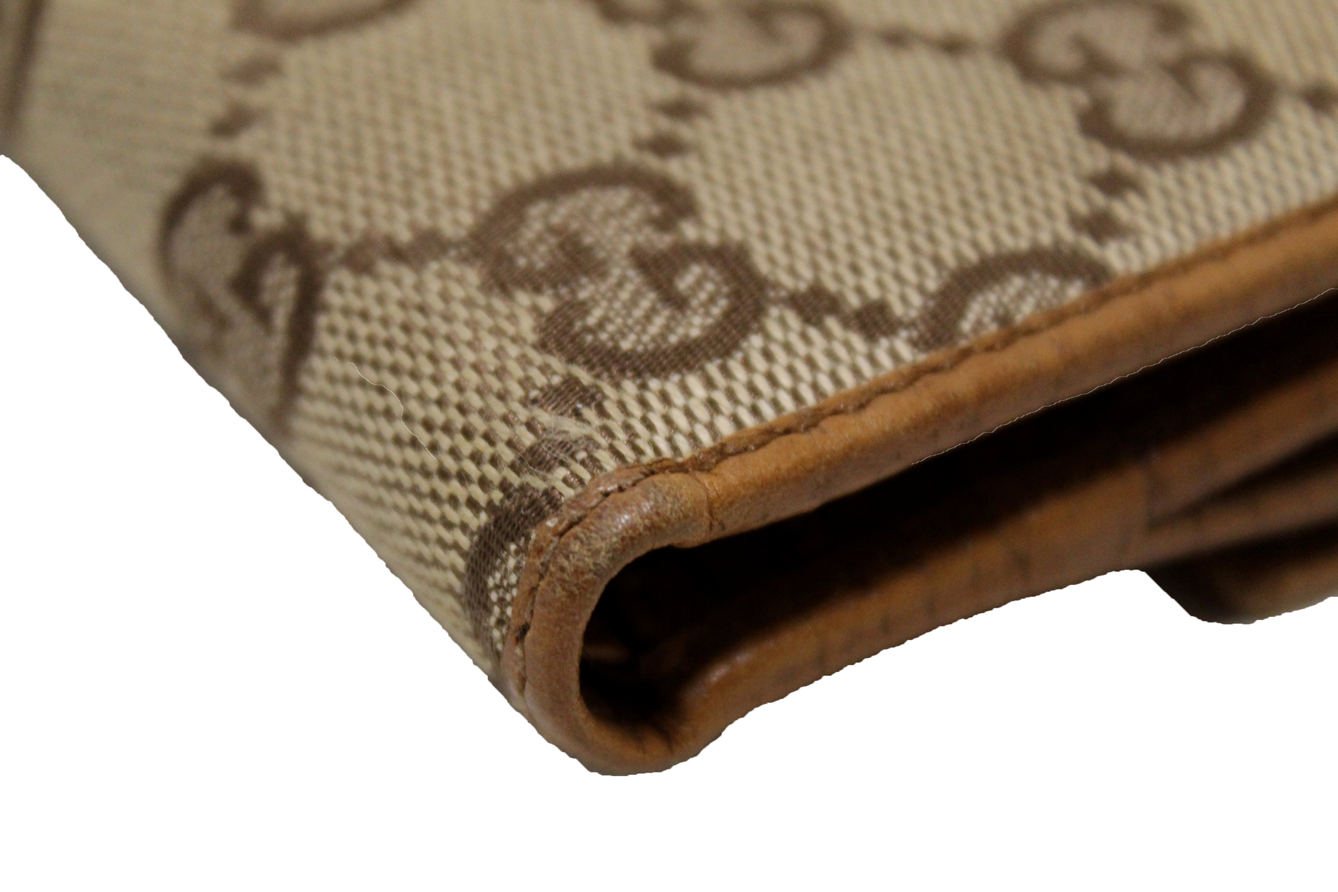 Authentic Gucci GG Vintage Bamboo Bifold Wallet for Men - Brown Leather Luxury Wallet for Everyday Use & Travel