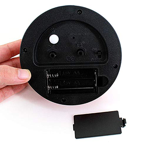Adela 4 Inch Silent Analog Alarm Clock with Night Light - No Ticking, Super Quiet for Bedroom, Office, or Nursery - Perfect for Light Sleepers & Kids (Black)