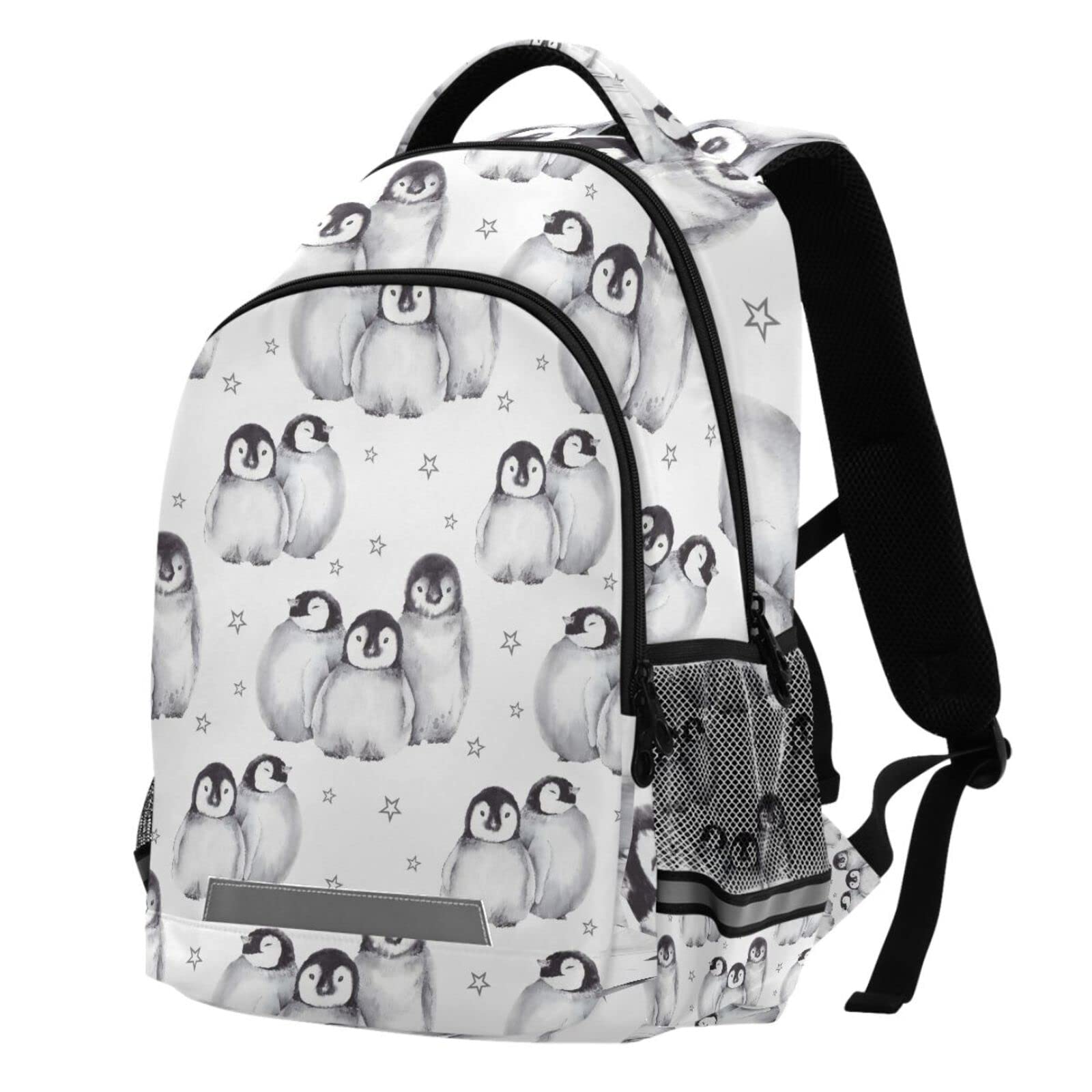 Cute Penguin Backpack for Girls - Kids School Book Bag with Reflective Strip | Elementary, College, Travel & Laptop Daypack | Perfect for School, Work & Outdoor Adventures