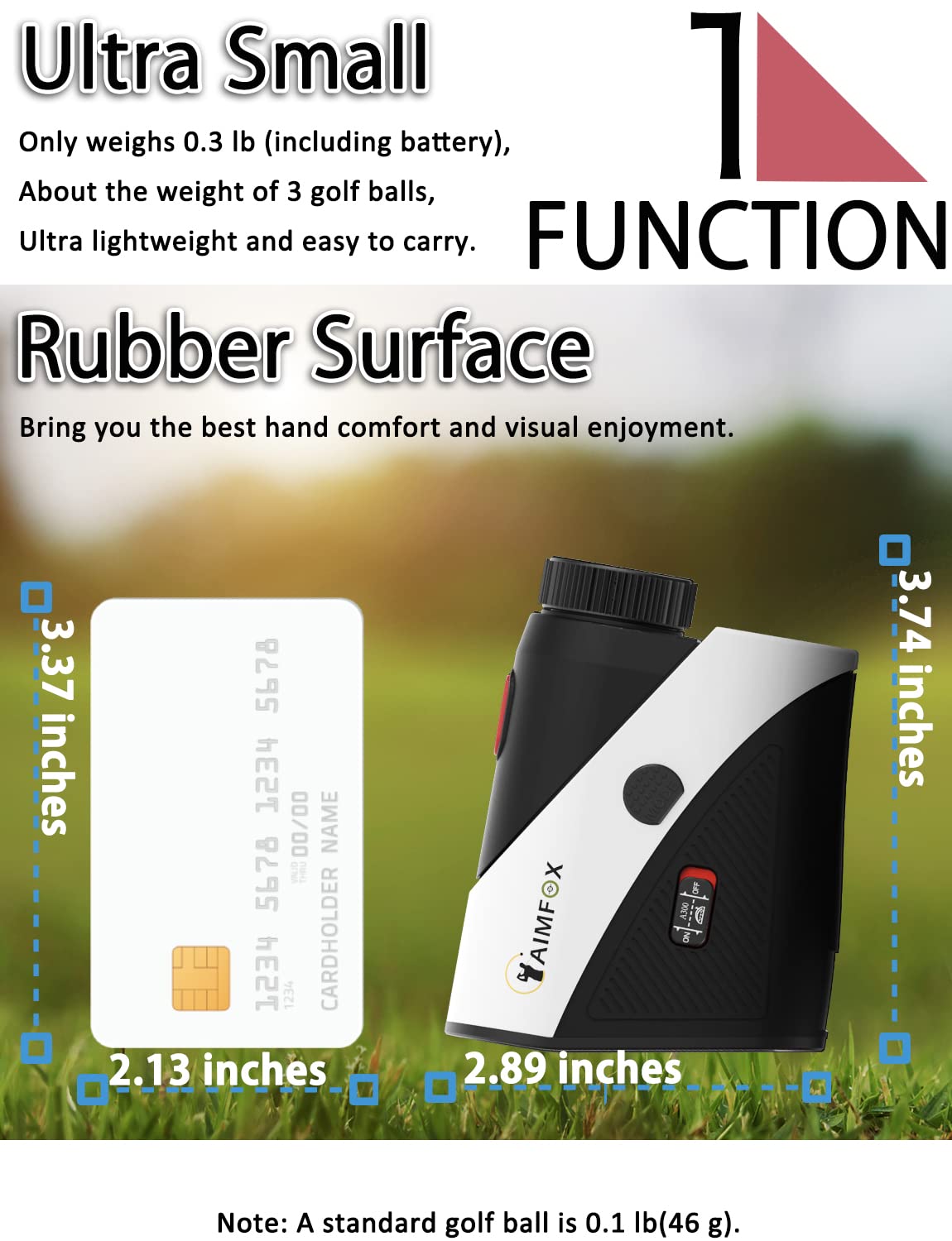 Professional Golf Laser Rangefinder with Slope Switch - A300 Portable Yardage Finder, Accurate & Fast Focus, Wide View for Golfers | Perfect for Course Play & Tournament Training
