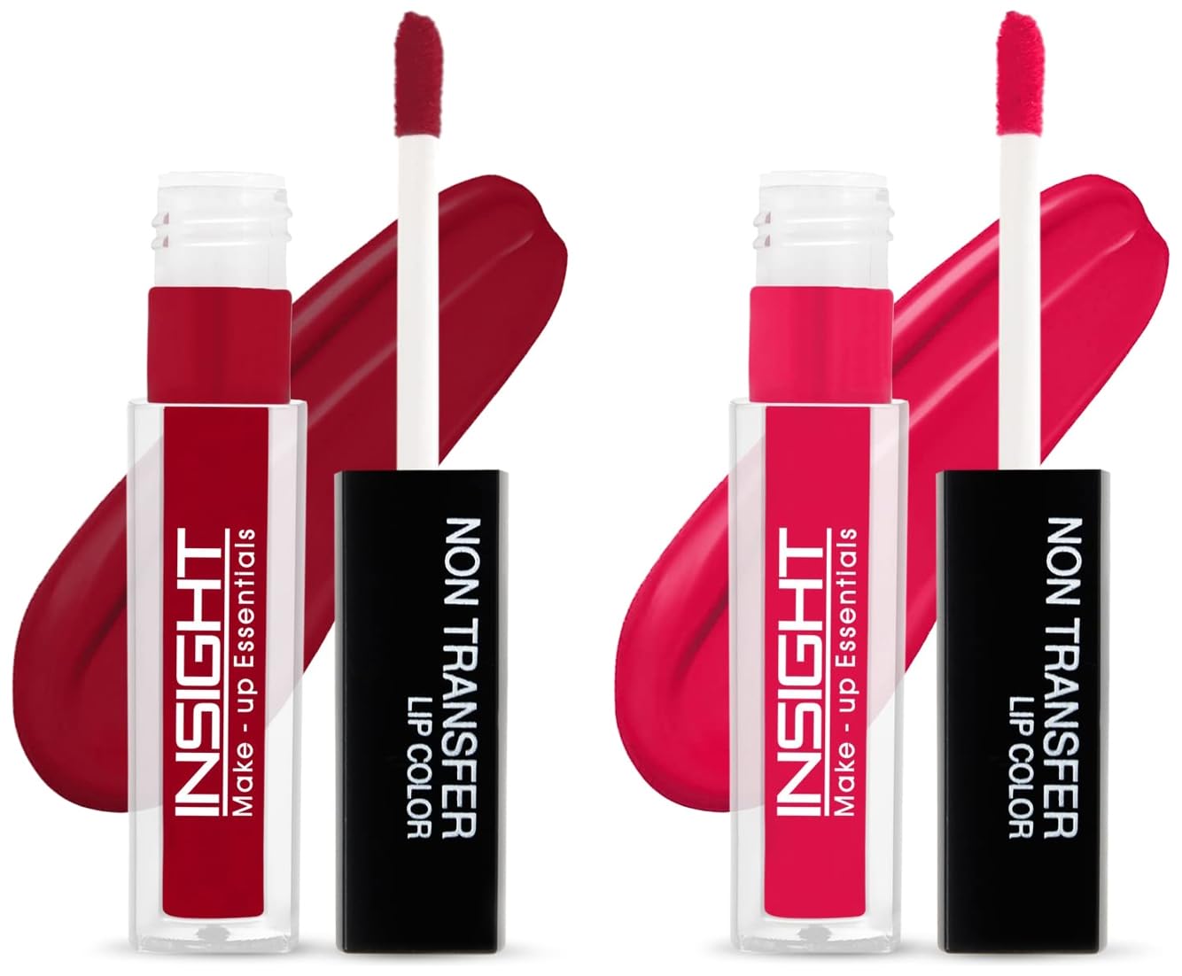 INSIGHT Non-Transfer Matte Lipstick Set - 4ml Soft Rose (#10) & Romance (#21) - Long Lasting Velvet Lip Color for Daily Wear & Special Occasions
